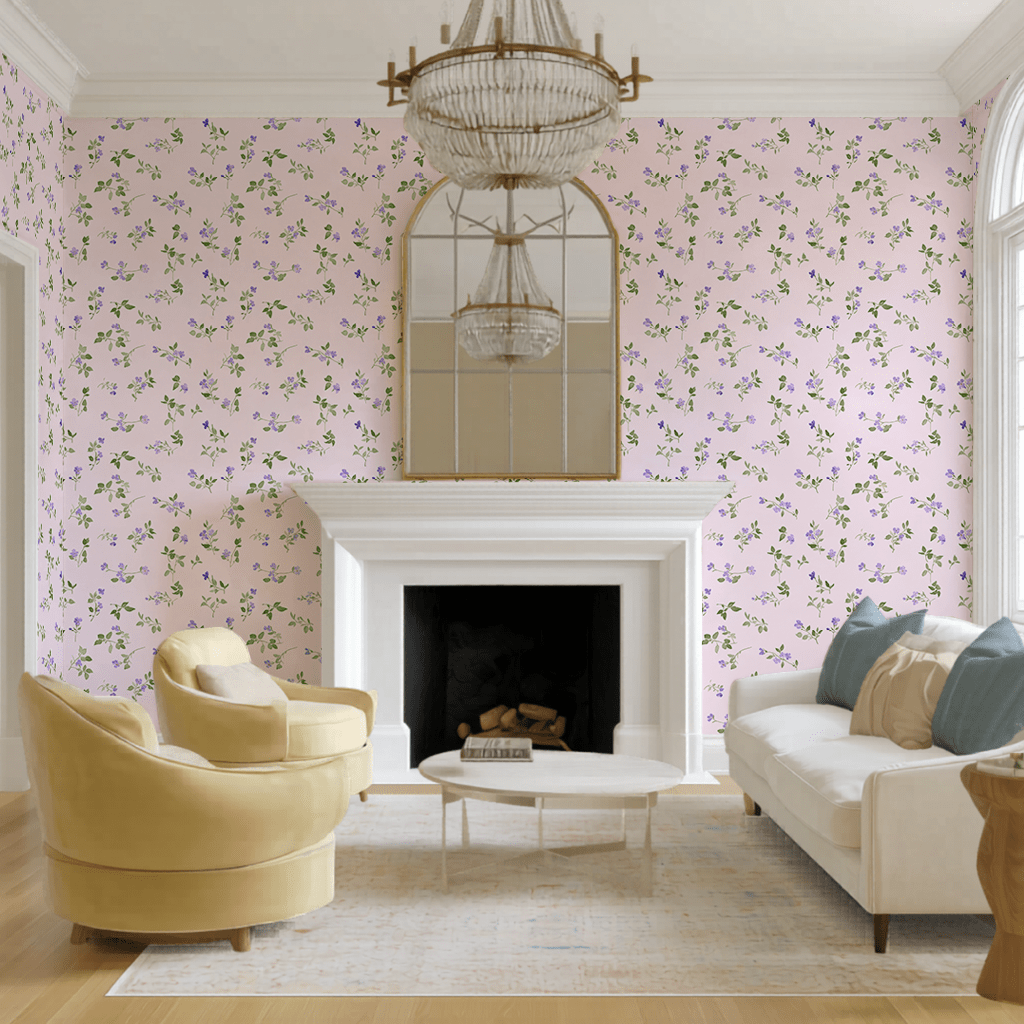 Blush Pansy Wallpaper - Lemon Park