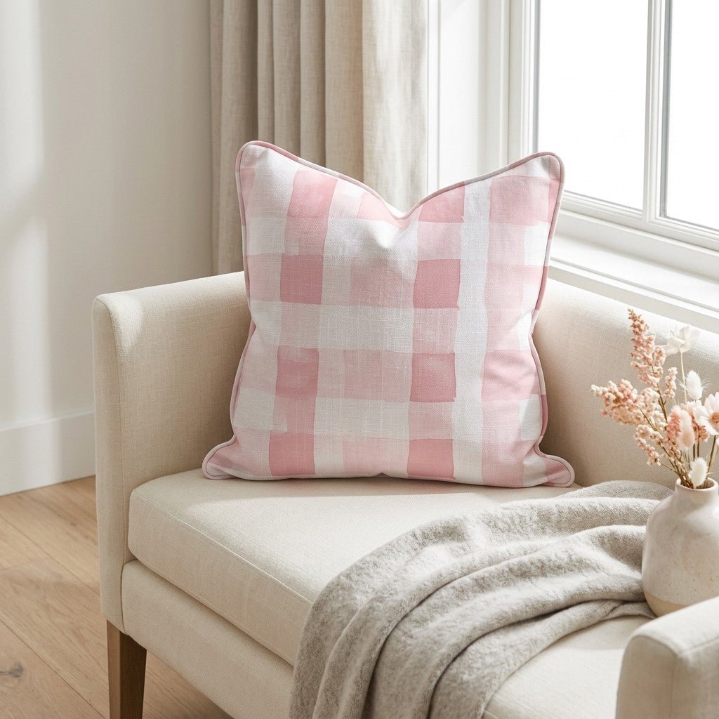 Blush Picnic Throw Pillow - Benton Lane Home - Lemon Park