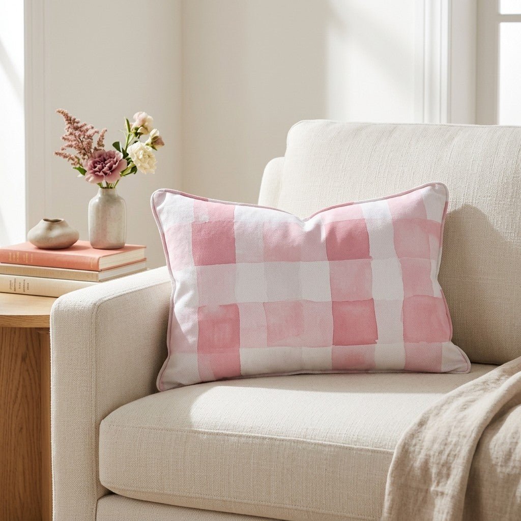 Blush Picnic Throw Pillow - Benton Lane Home - Lemon Park