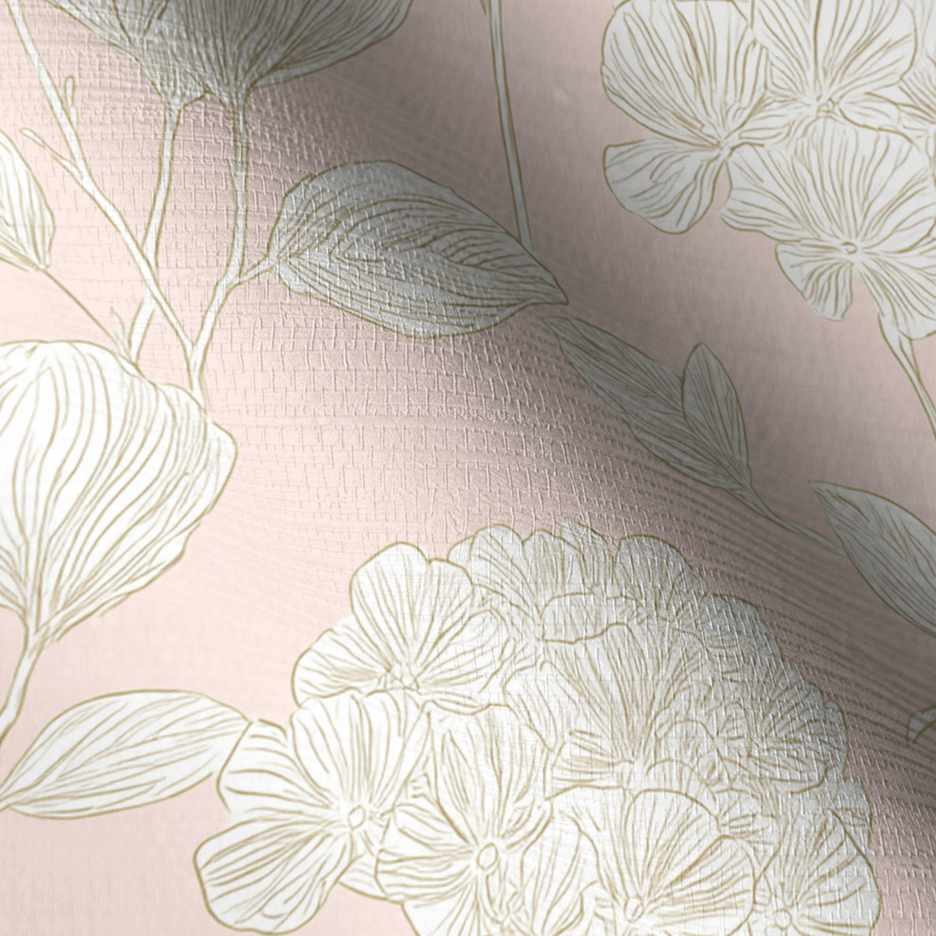 Blush Pink Faux Grasscloth Wallpaper - Lemon Park