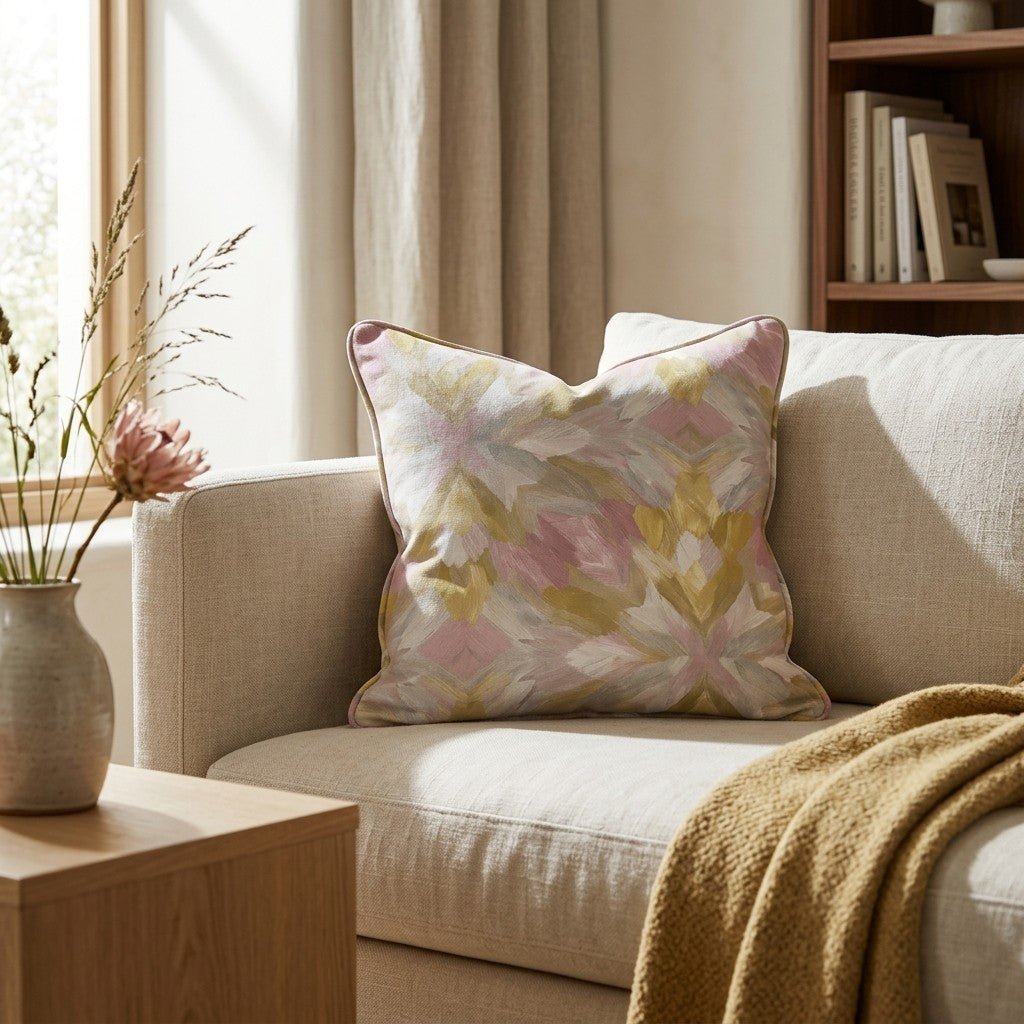 Blushed Mosaic Throw Pillow - Benton Lane Home - Lemon Park