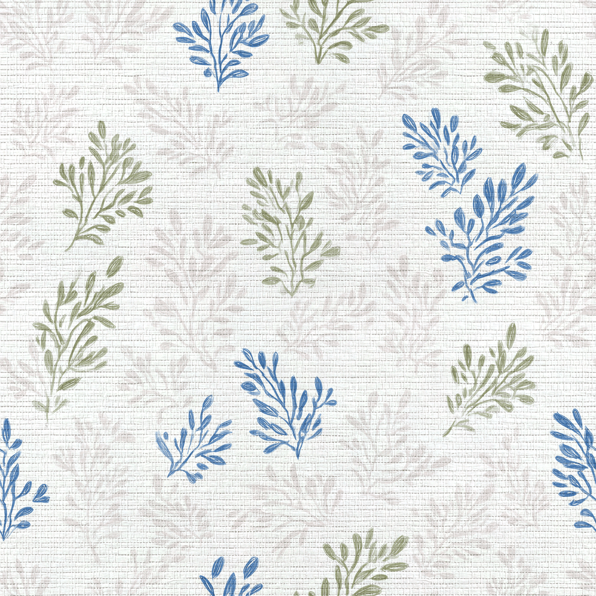 Blushing Botanicals Faux Grasscloth Wallpaper - Lemon Park