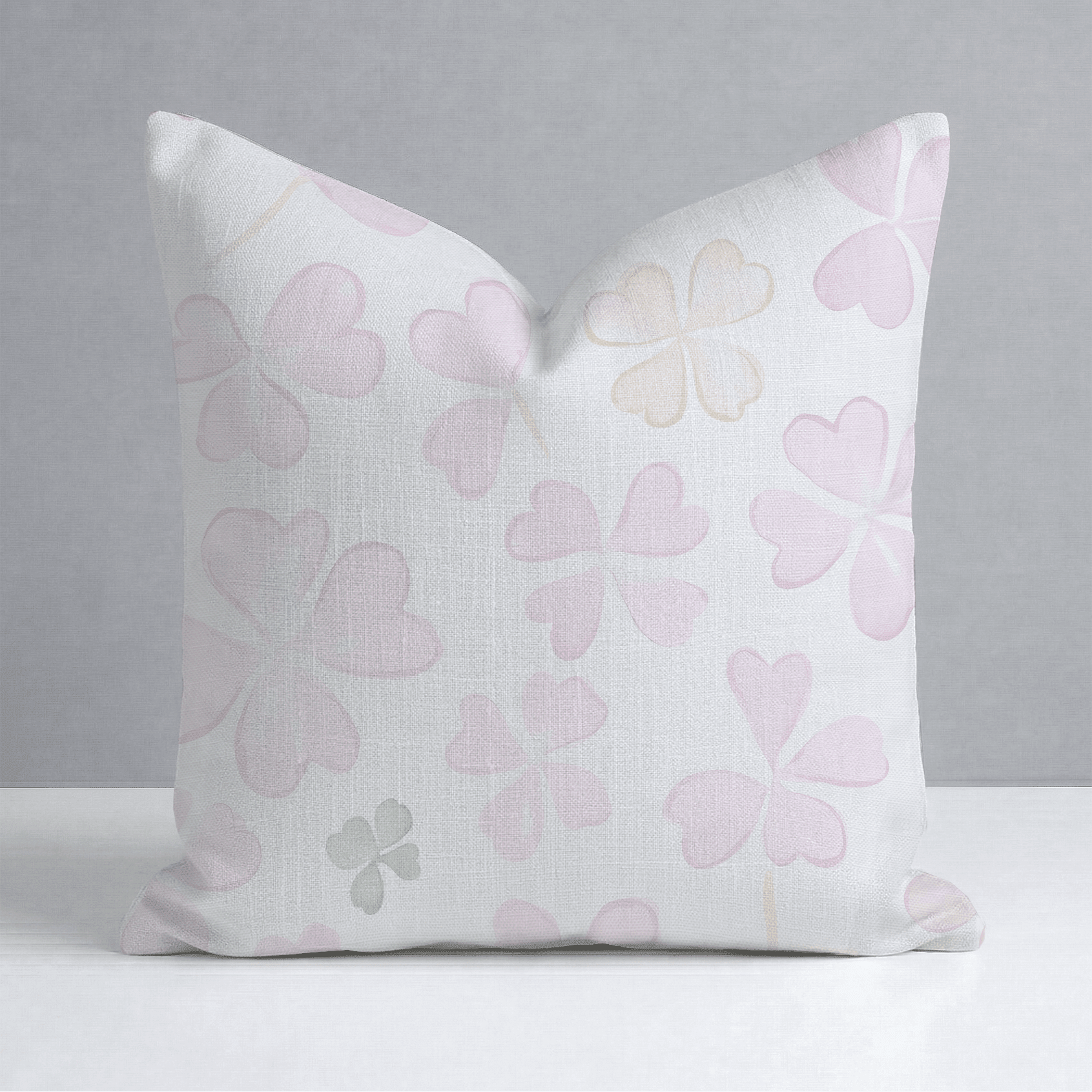 Blushing Shamrocks Throw Pillow - Benton Lane Home - Lemon Park