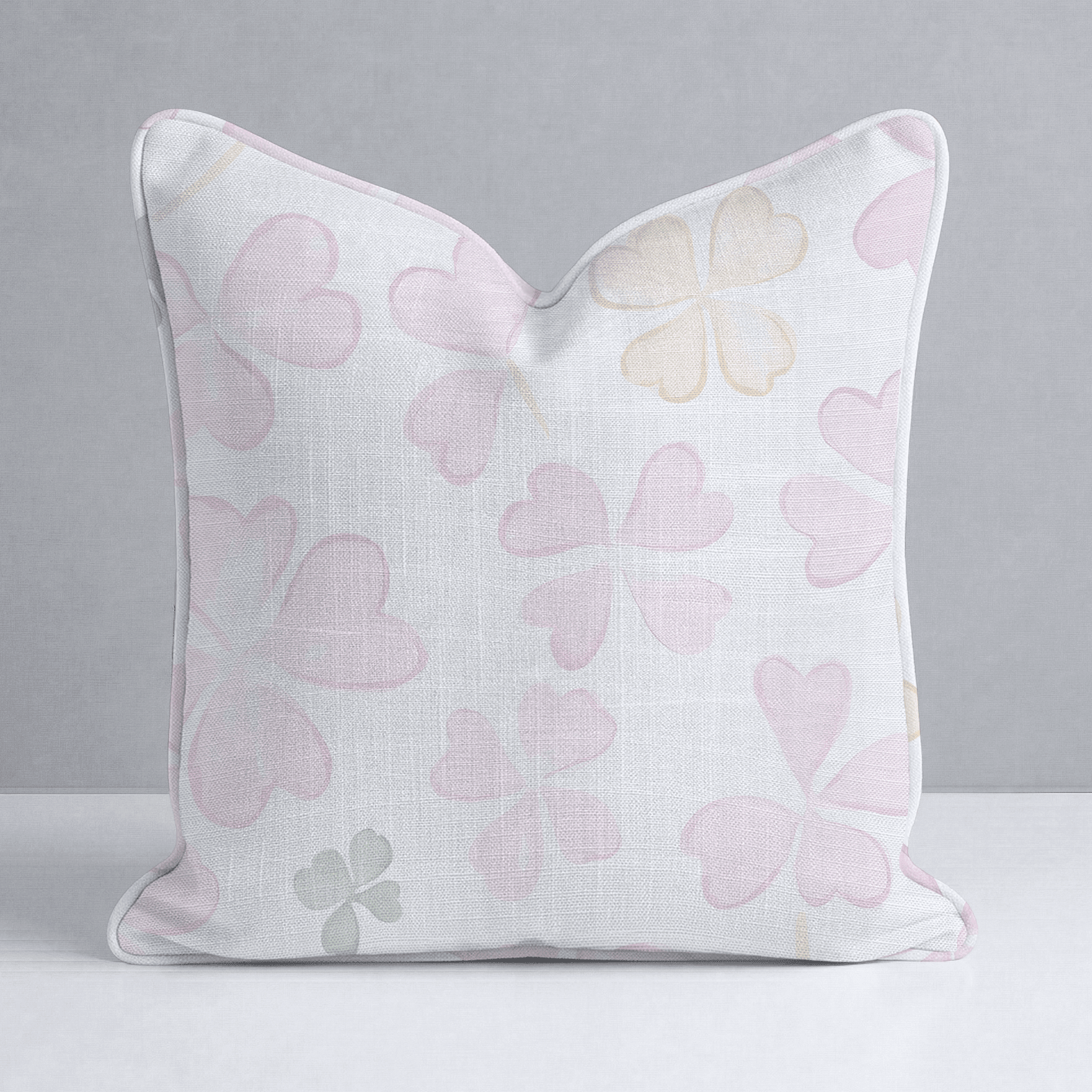 Blushing Shamrocks Throw Pillow - Benton Lane Home - Lemon Park