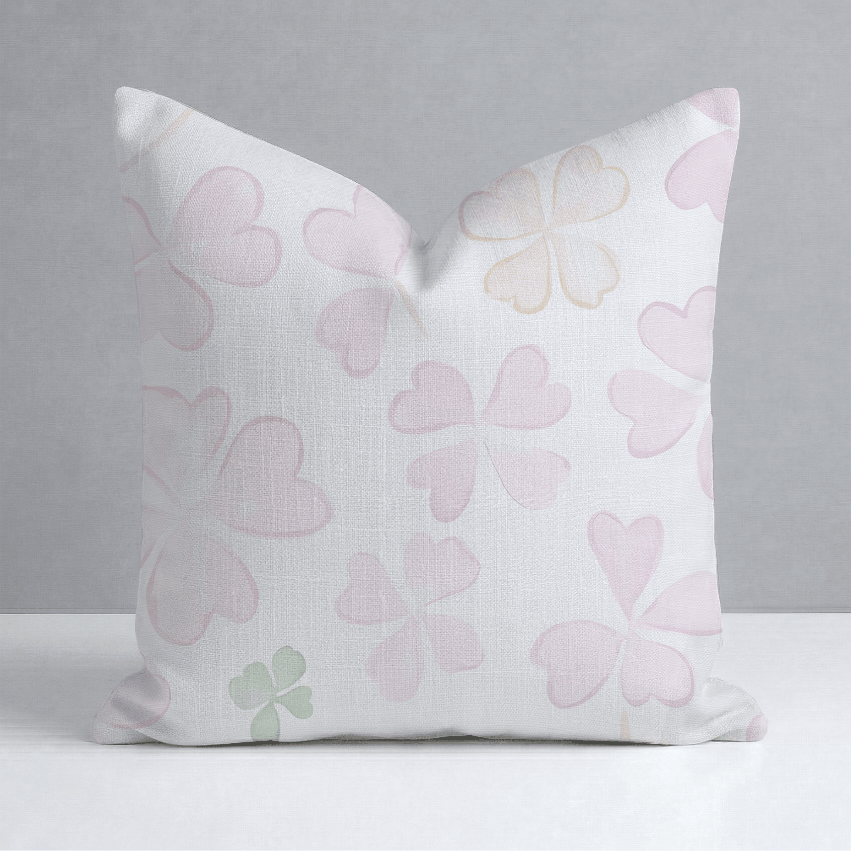 Blushing Shamrocks Throw Pillow - Benton Lane Home - Lemon Park