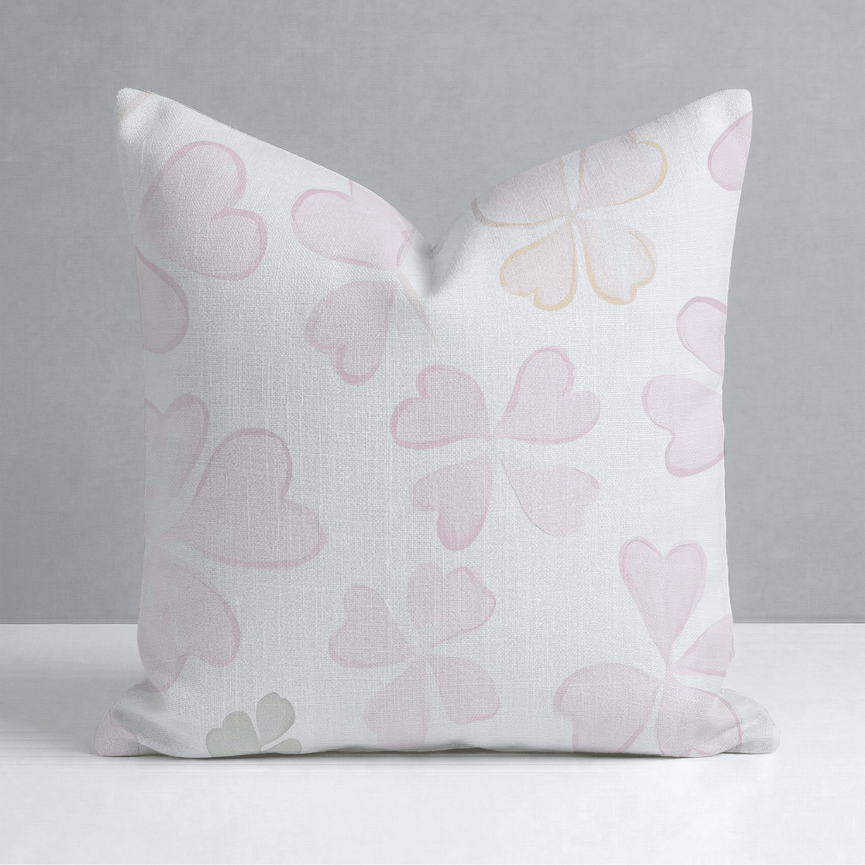 Blushing Shamrocks Throw Pillow - Benton Lane Home - Lemon Park