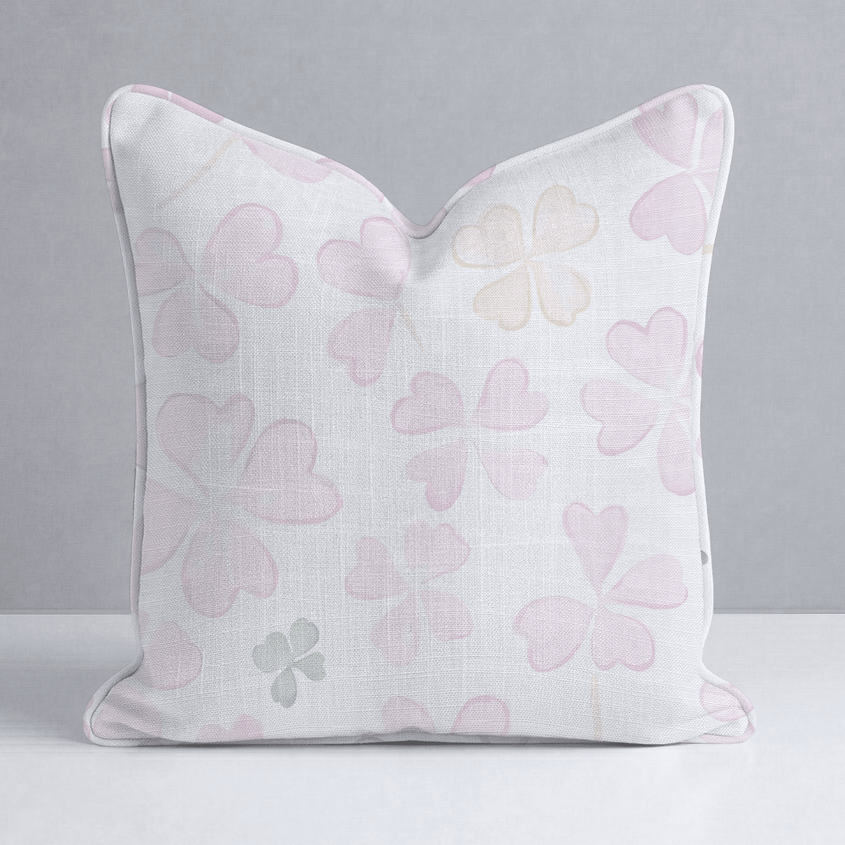 Blushing Shamrocks Throw Pillow - Benton Lane Home - Lemon Park