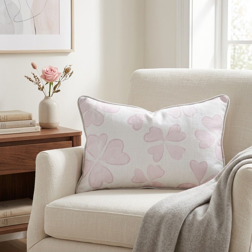 Blushing Shamrocks Throw Pillow - Benton Lane Home - Lemon Park