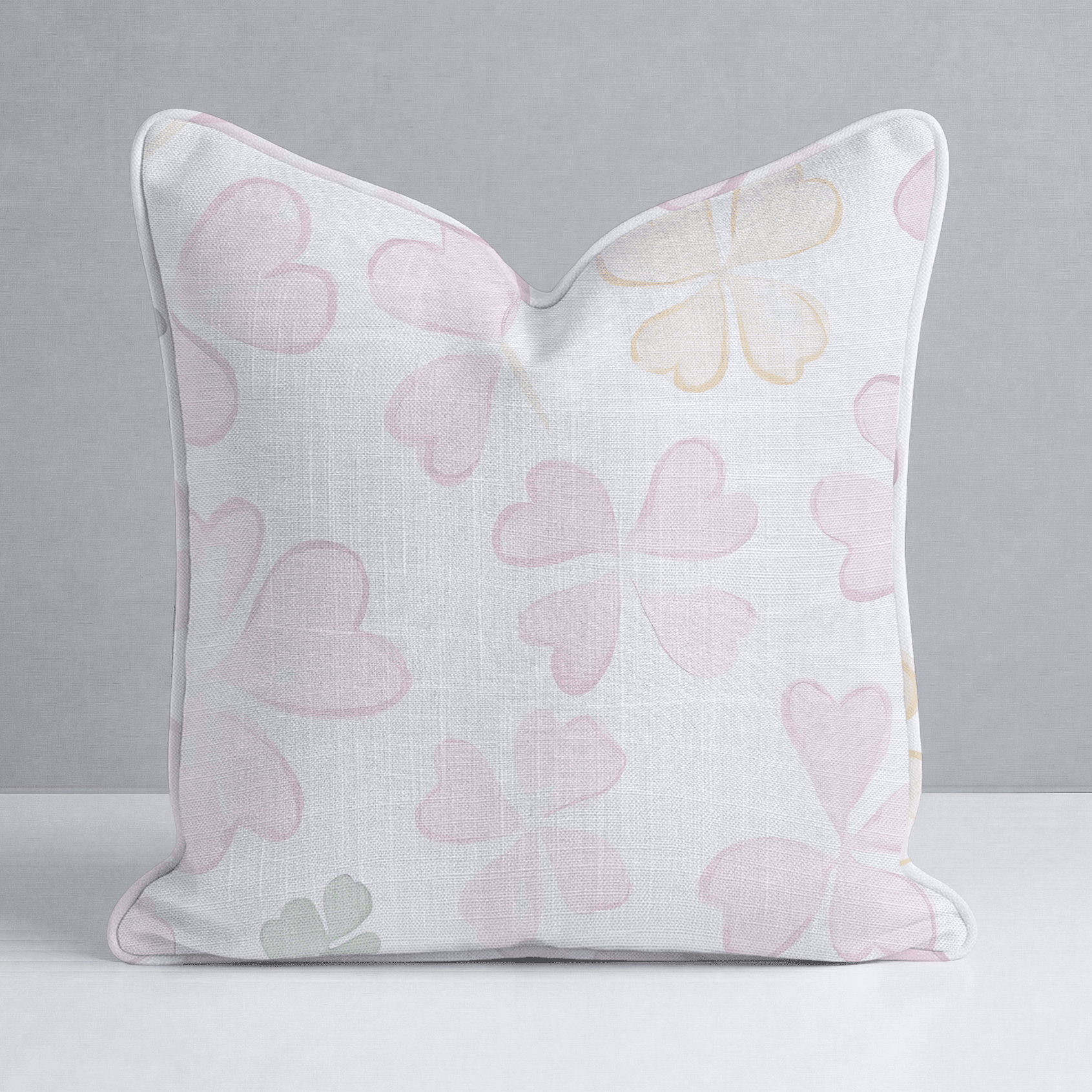 Blushing Shamrocks Throw Pillow - Benton Lane Home - Lemon Park