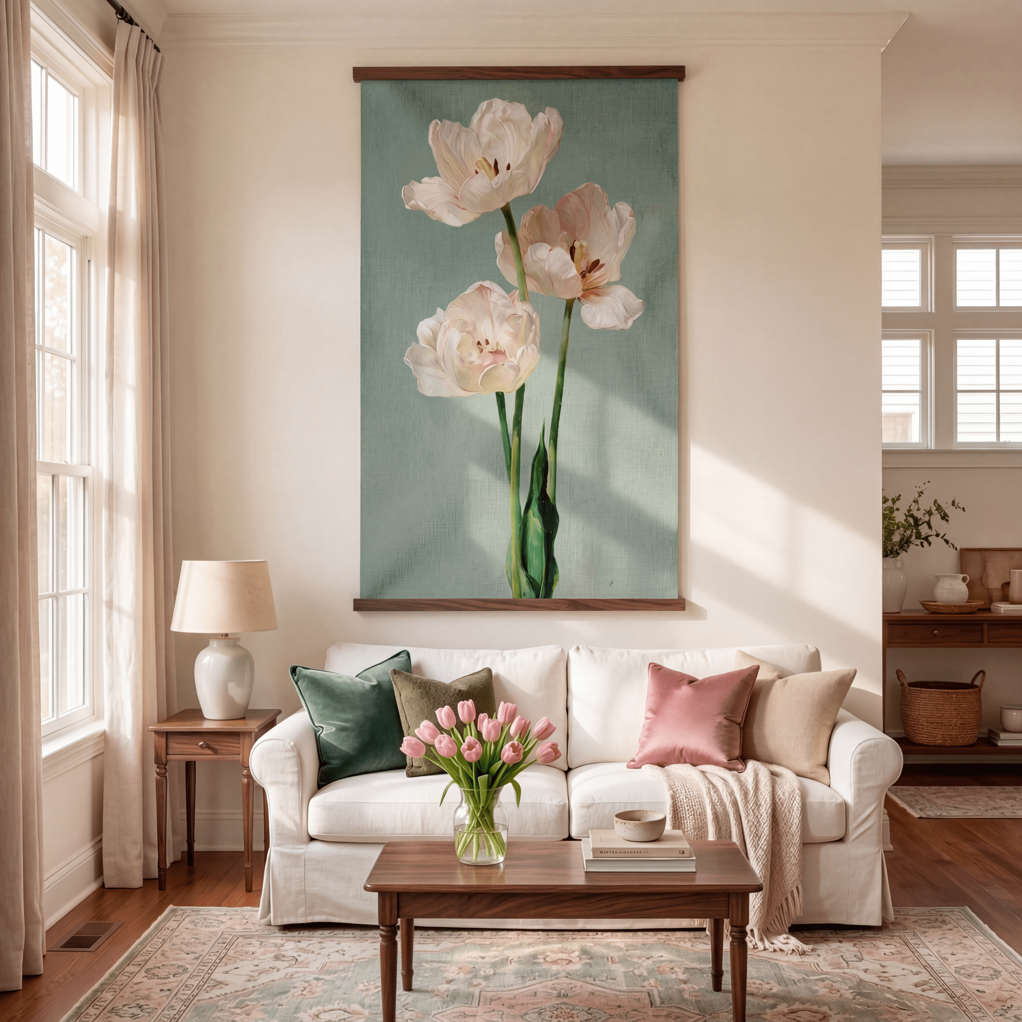 Blushing Tulips - Tapestry - Benton Lane Home - Lemon Park