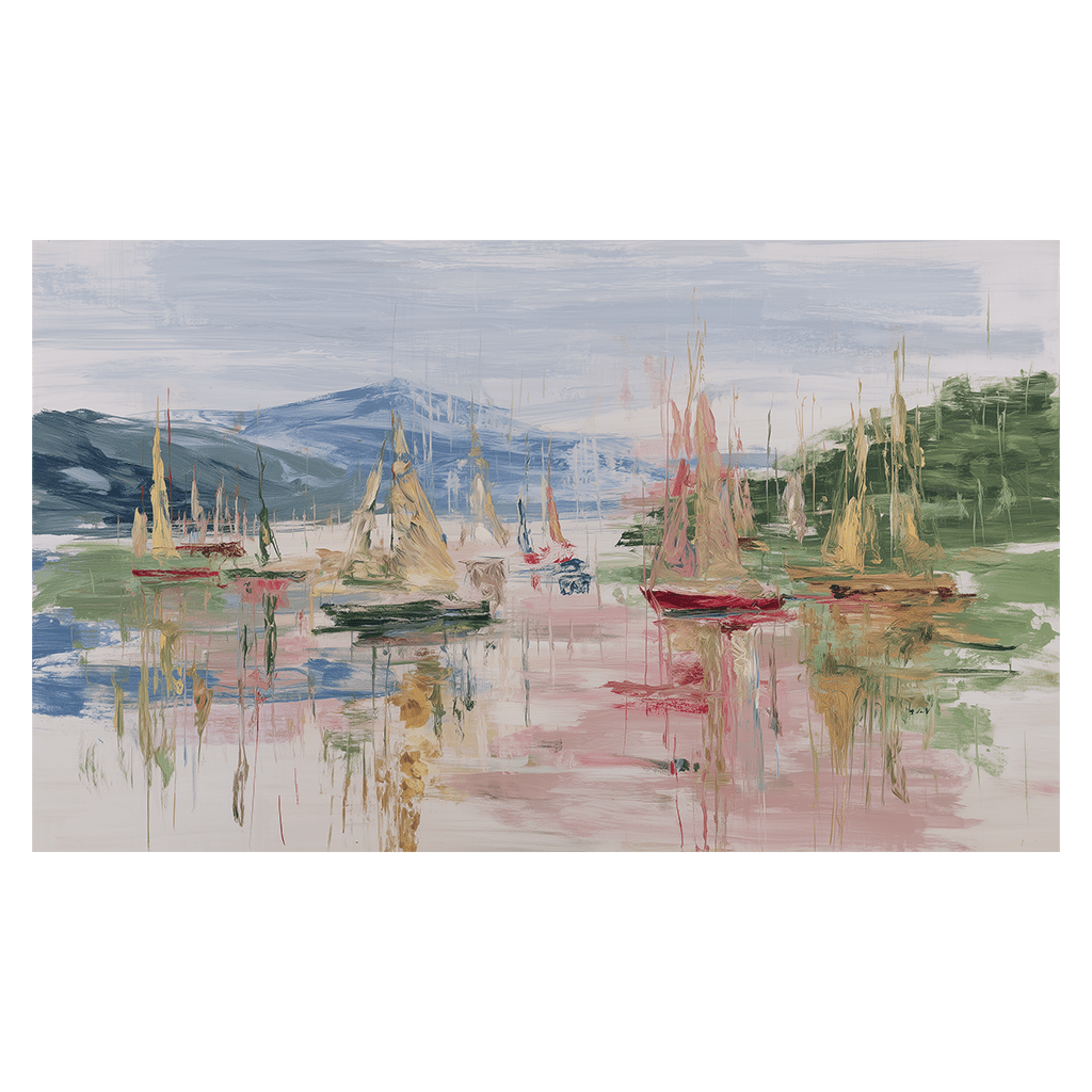 Boats in the Bay - Tapestry - Benton Lane Home - Lemon Park