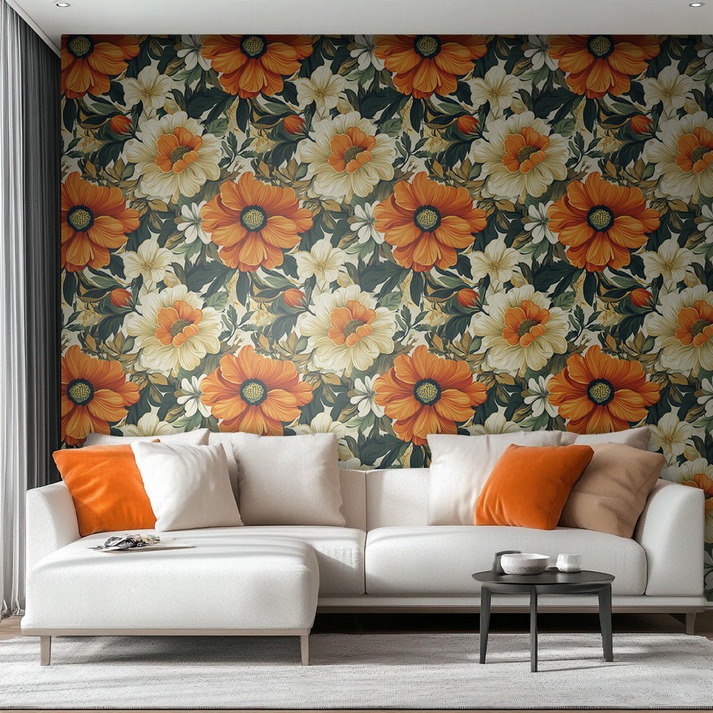 Bohemian Bloom Wallpaper - Benton Lane Home - Painted Paper
