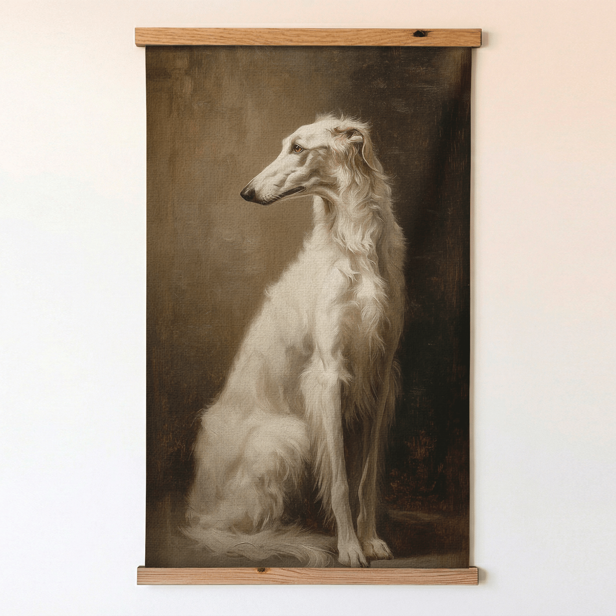 Borzoi Portrait - Tapestry - Benton Lane Home - Painted Paper