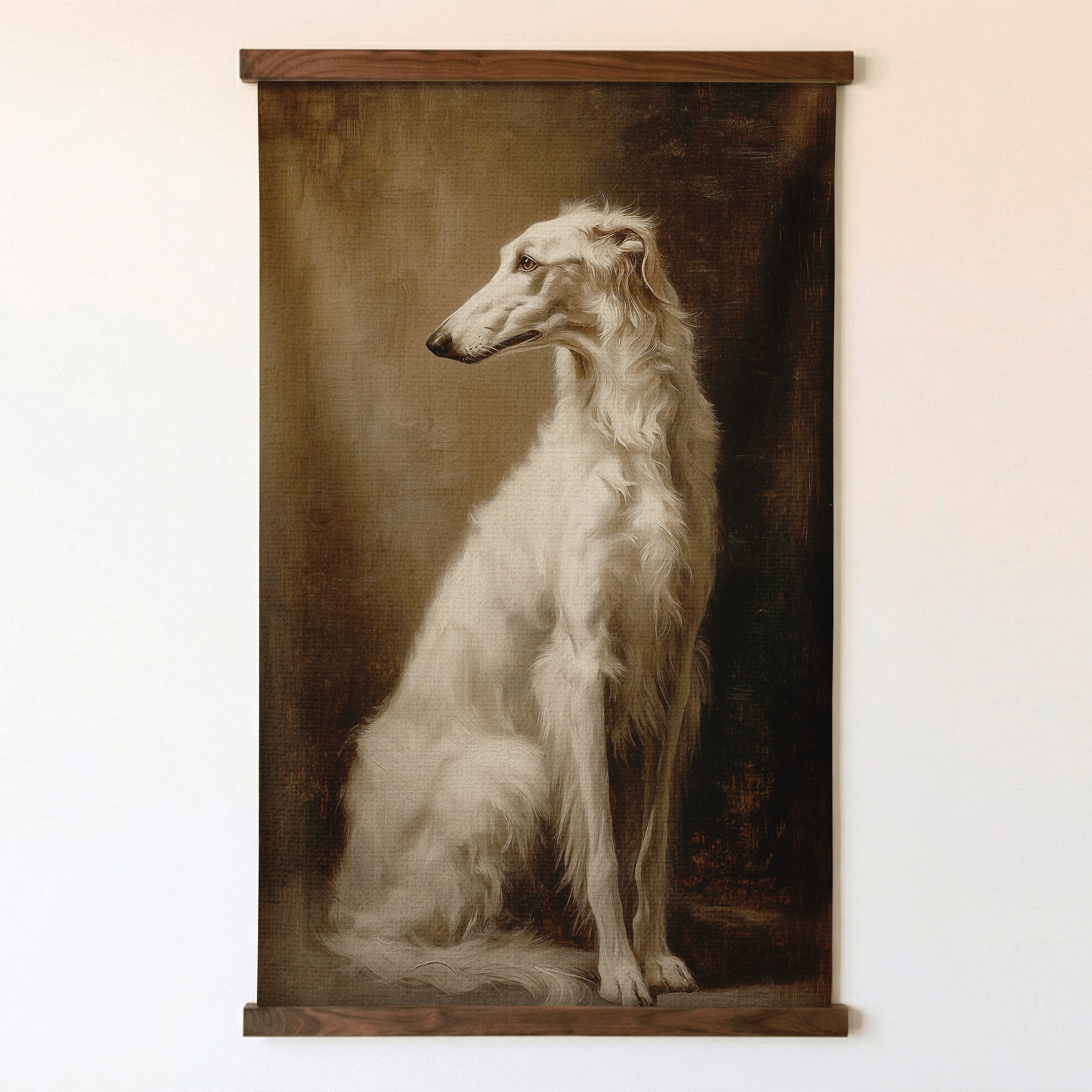 Borzoi Portrait - Tapestry - Benton Lane Home - Painted Paper