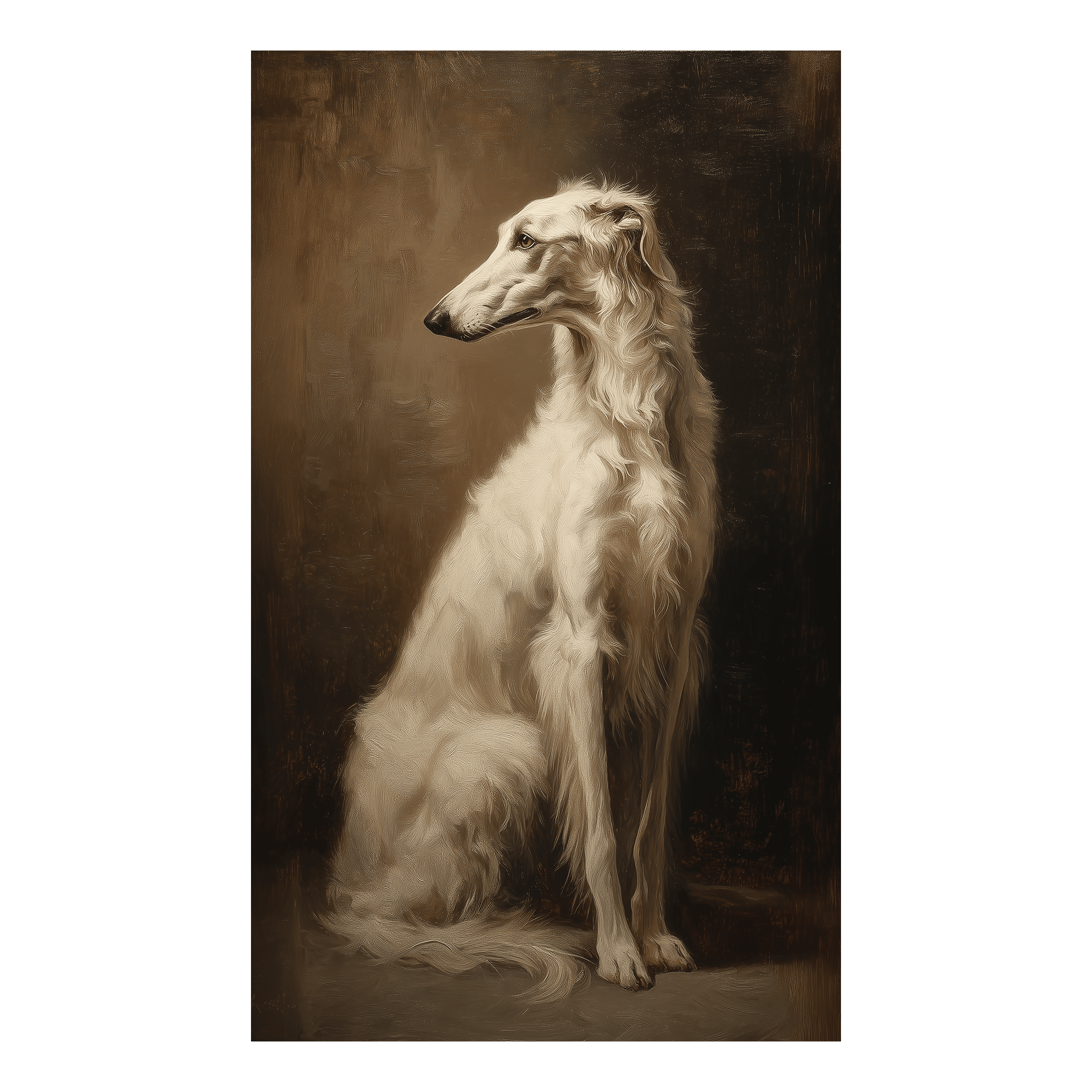 Borzoi Portrait - Tapestry - Benton Lane Home - Painted Paper