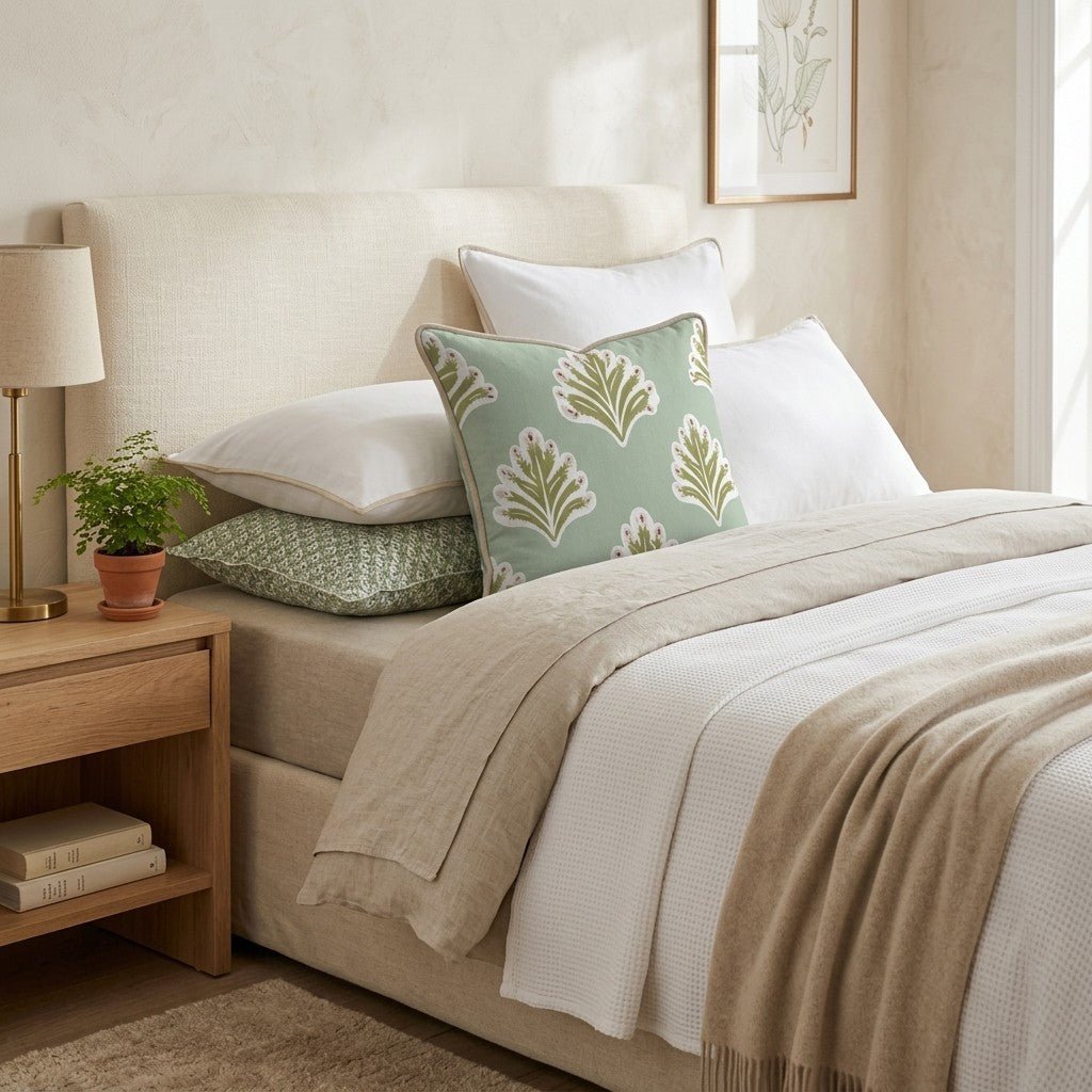 Botanical Damask Throw Pillow - Benton Lane Home - Hillcroft Home