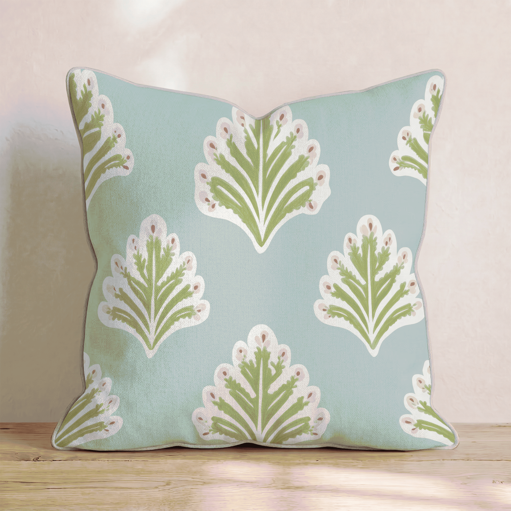Botanical Damask Throw Pillow - Benton Lane Home - Hillcroft Home
