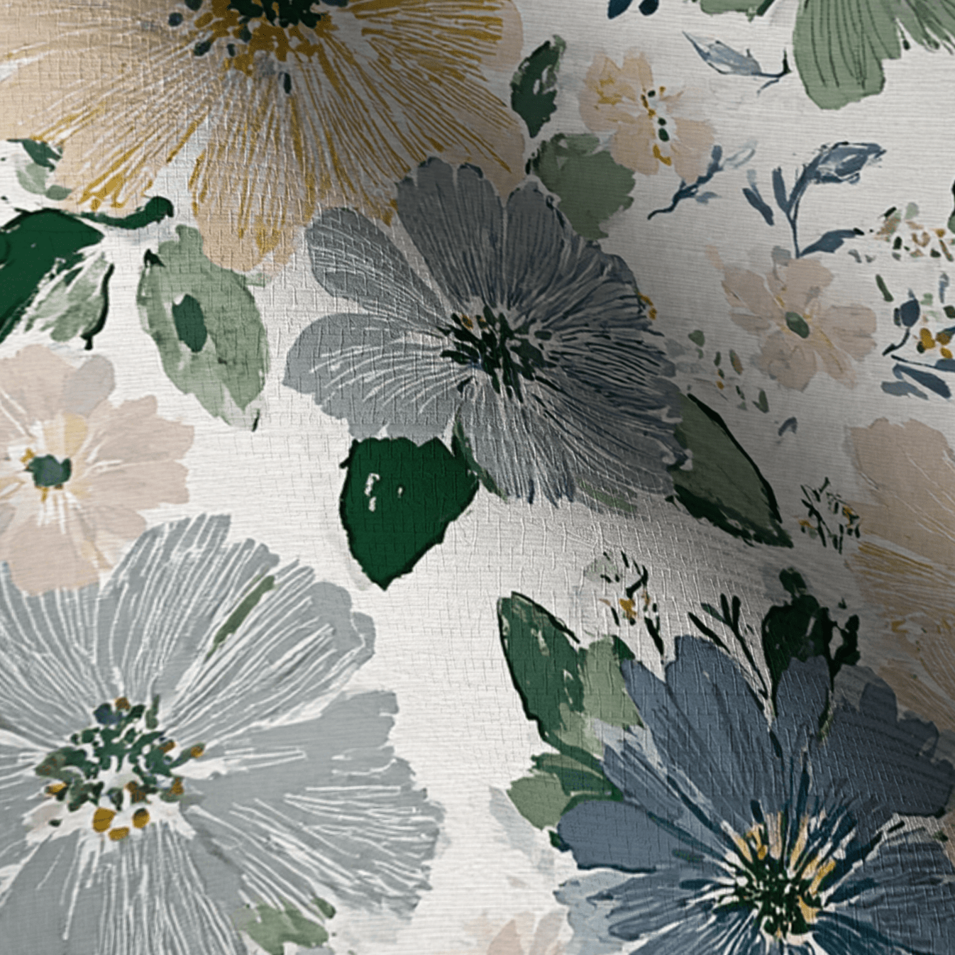 Briar Blossom Faux Grasscloth Wallpaper - Lemon Park
