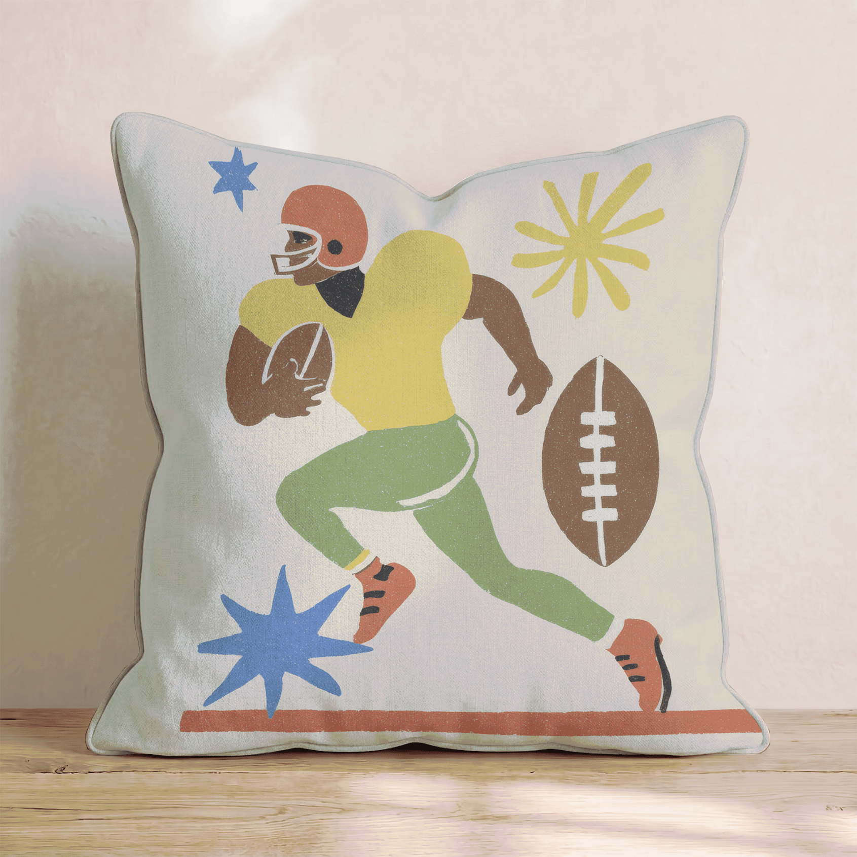Bright Football Throw Pillow - Benton Lane Home - Hillcroft Home