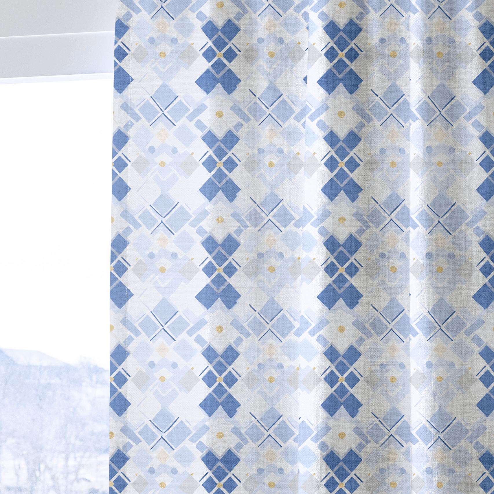 Brooke Blues - Drapery - Benton Lane Home - Lemon Park