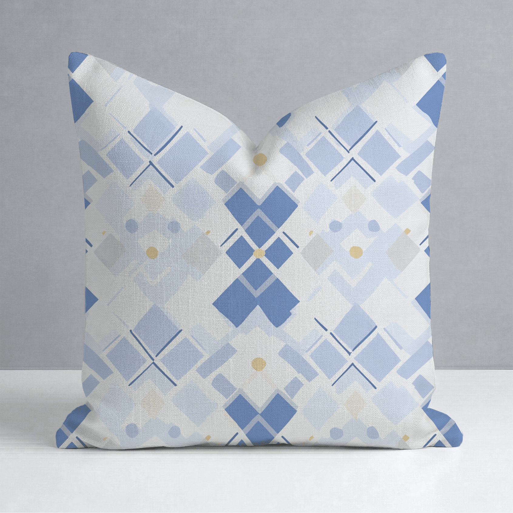 Brooke Blues Throw Pillow - Benton Lane Home - Lemon Park