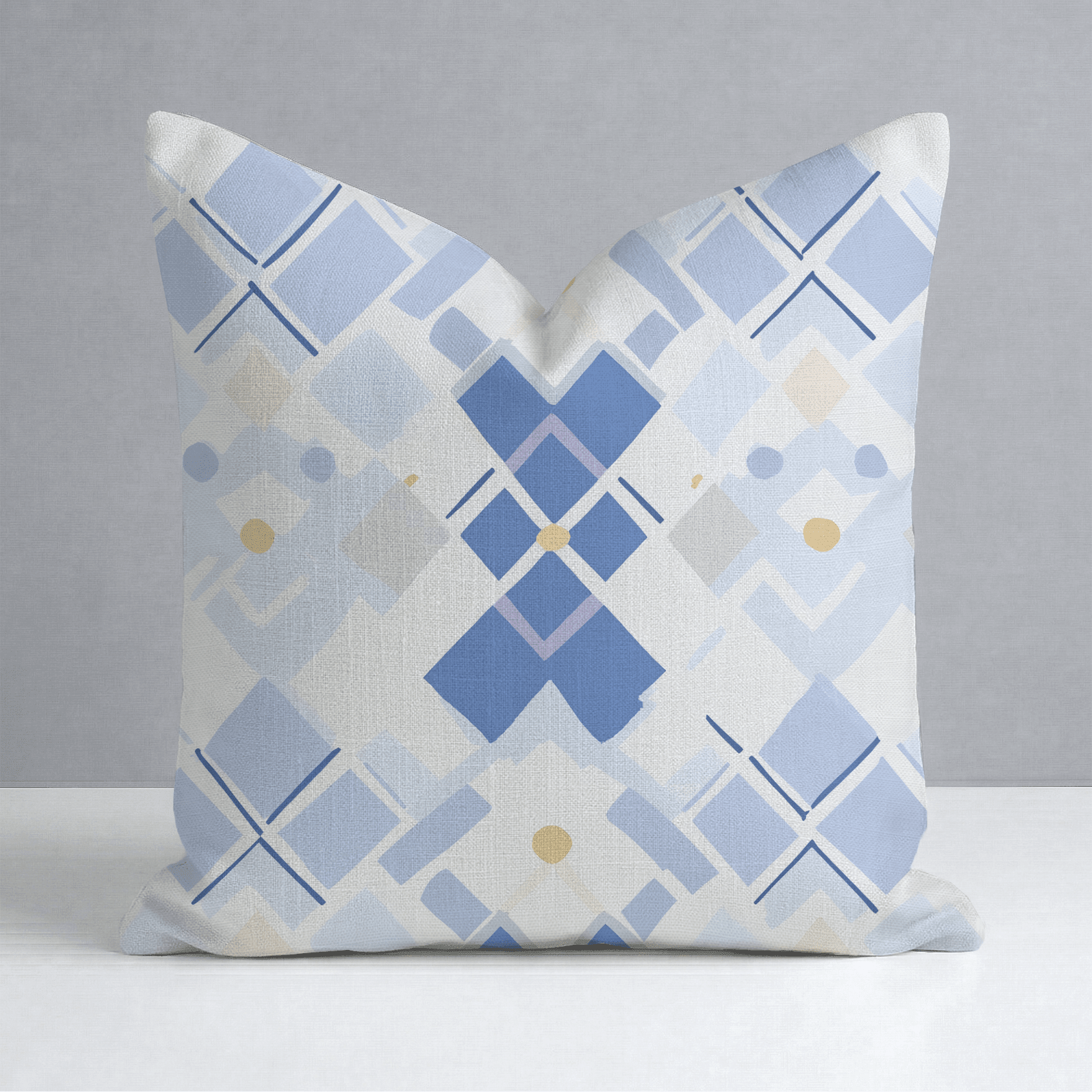 Brooke Blues Throw Pillow - Benton Lane Home - Lemon Park
