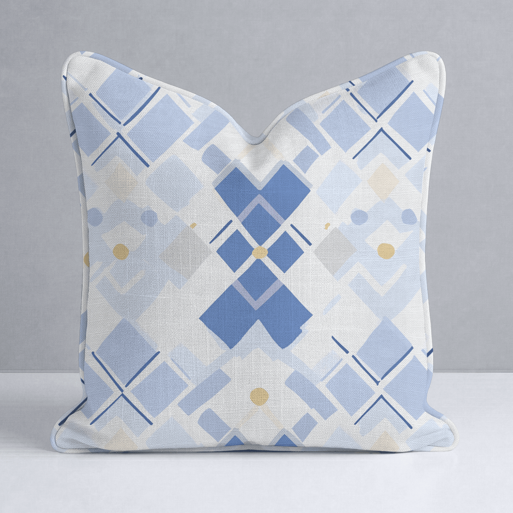 Brooke Blues Throw Pillow - Benton Lane Home - Lemon Park