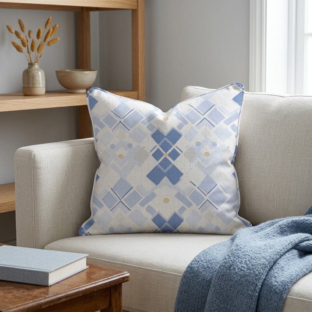 Brooke Blues Throw Pillow - Benton Lane Home - Lemon Park