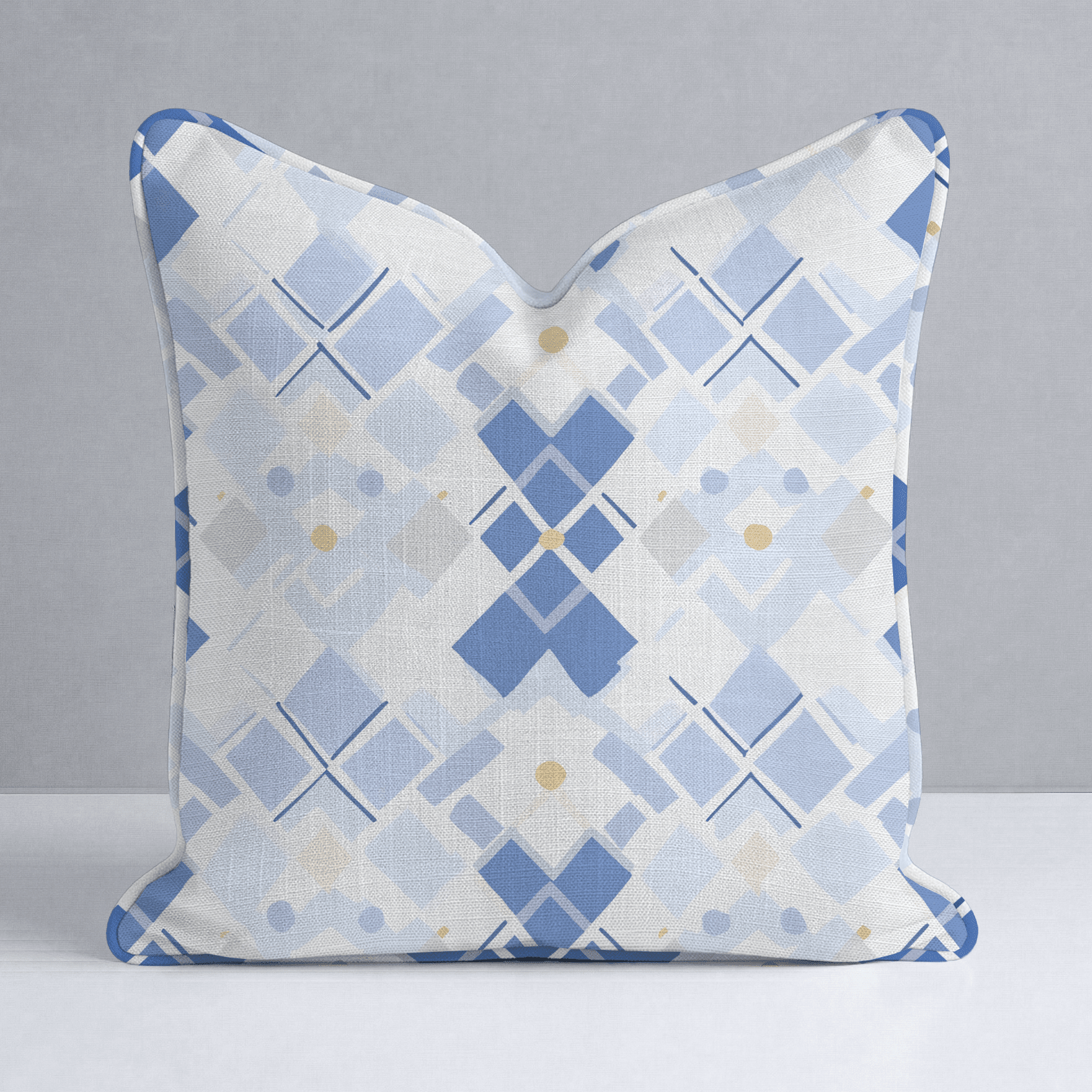 Brooke Blues Throw Pillow - Benton Lane Home - Lemon Park