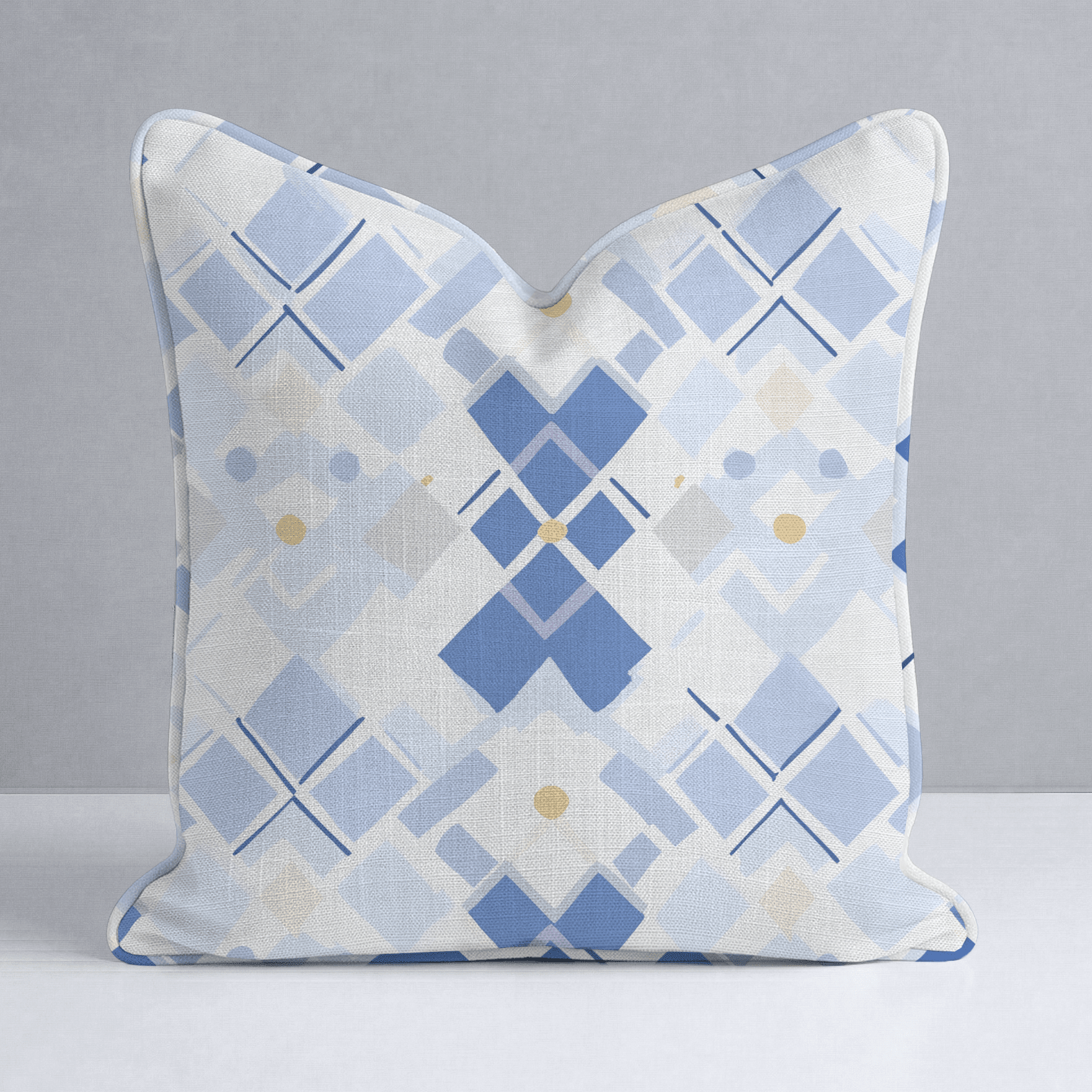 Brooke Blues Throw Pillow - Benton Lane Home - Lemon Park