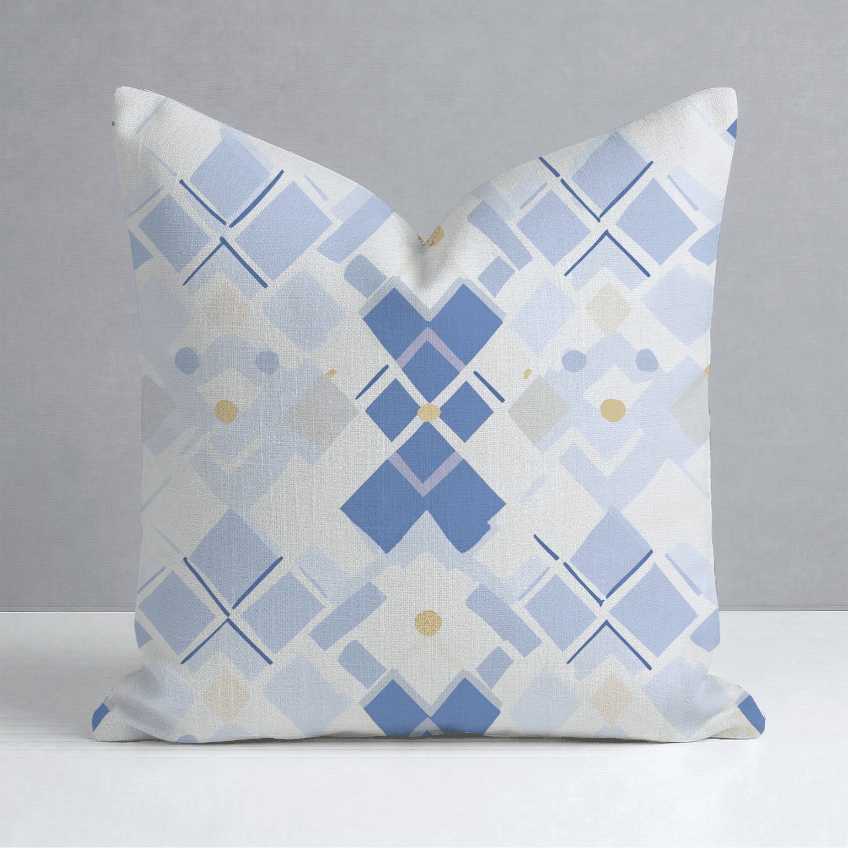 Brooke Blues Throw Pillow - Benton Lane Home - Lemon Park