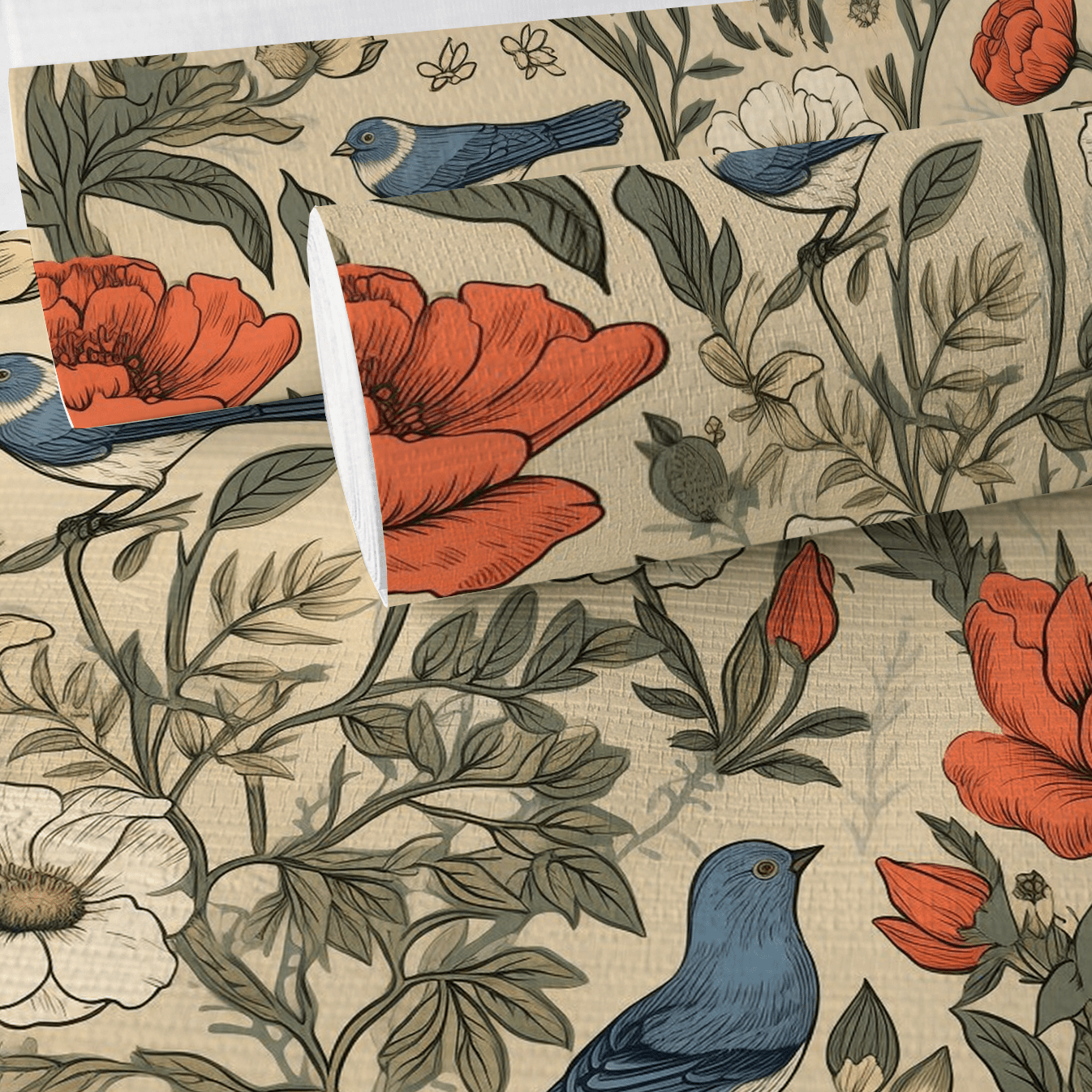 Brookley Vintage Faux Grasscloth Wallpaper - Benton Lane Home - Painted Paper
