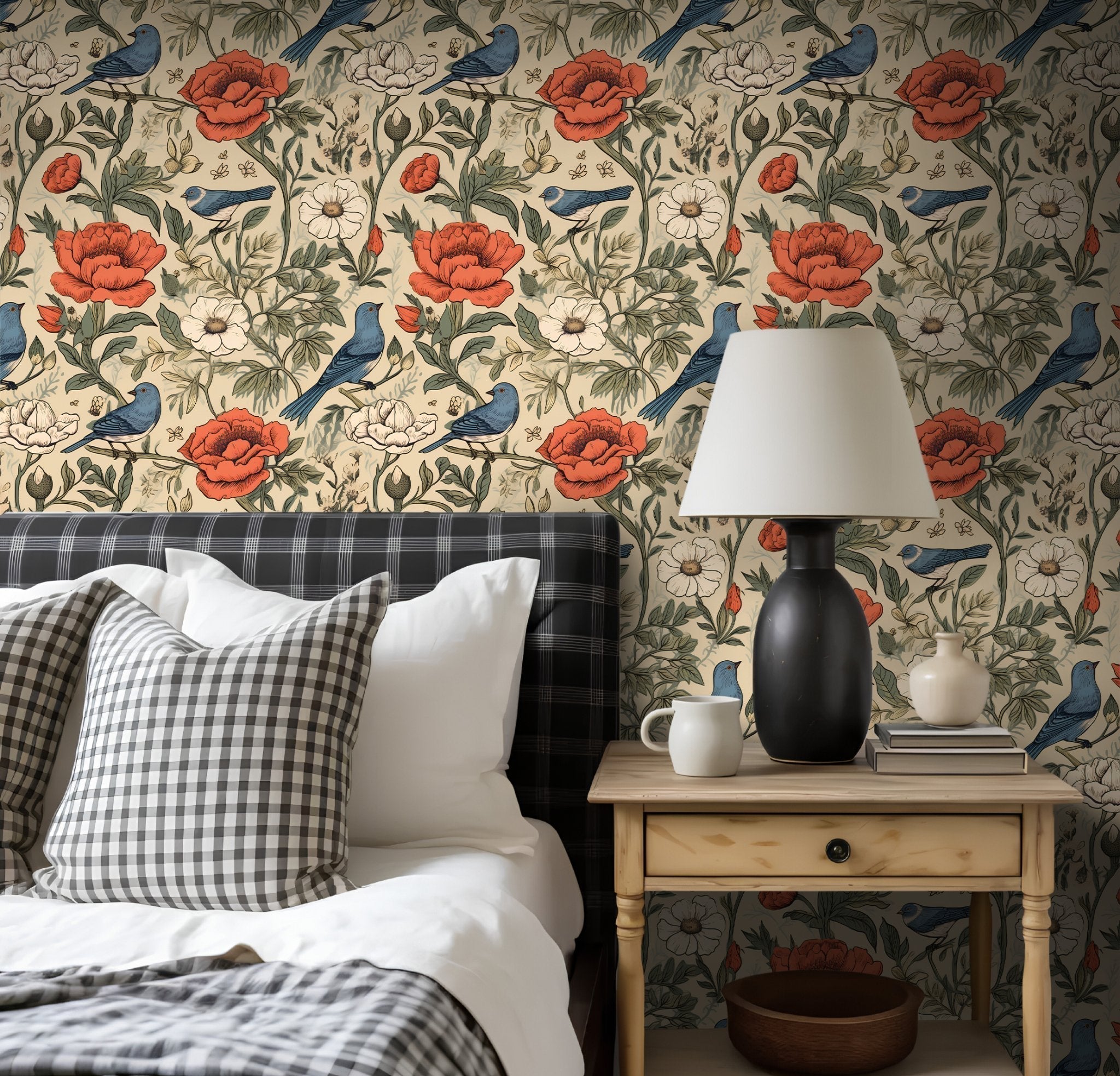 Brookley Vintage Wallpaper - Benton Lane Home - Painted Paper