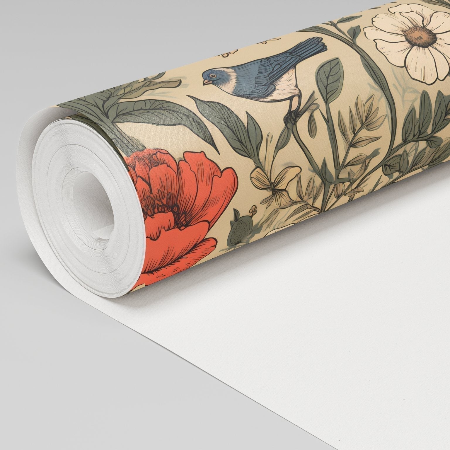Brookley Vintage Wallpaper - Benton Lane Home - Painted Paper