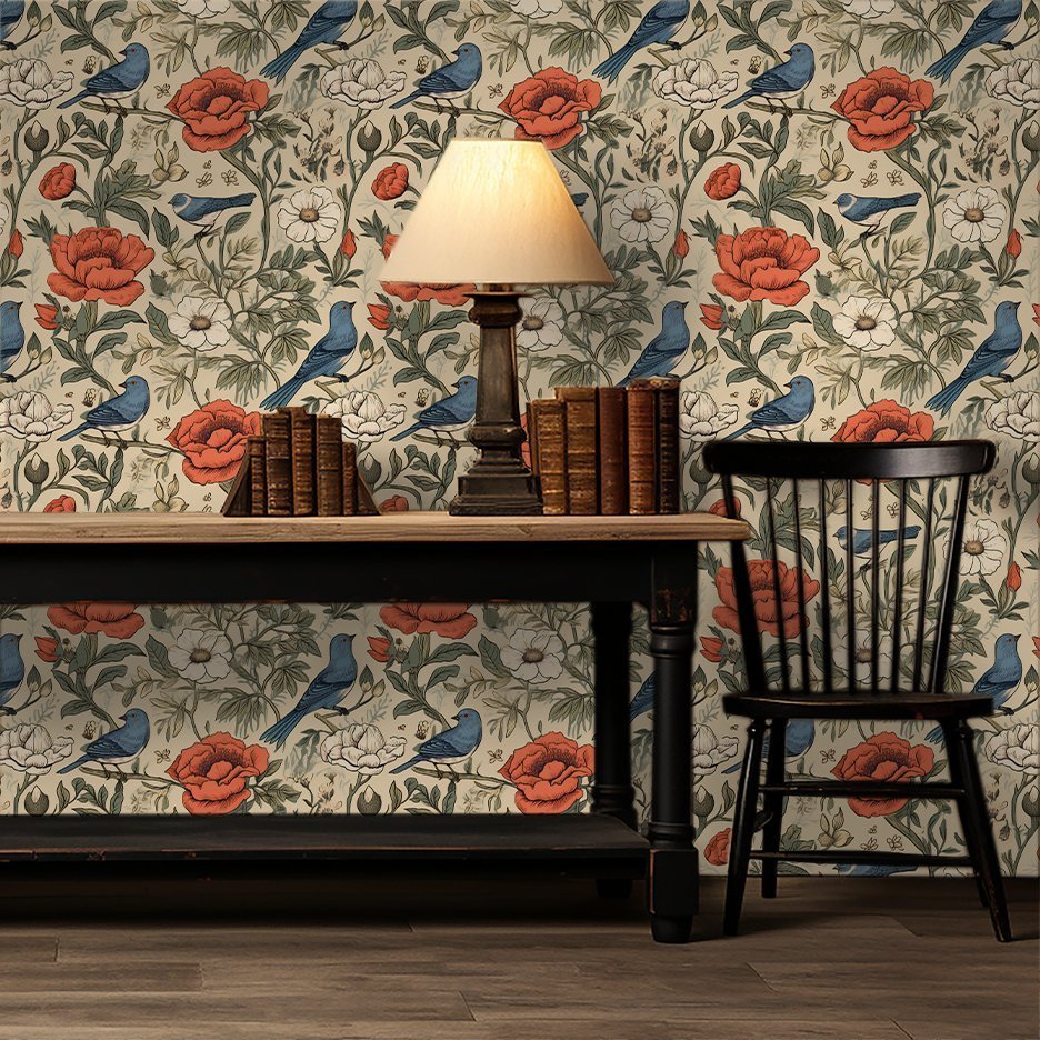 Brookley Vintage Wallpaper - Benton Lane Home - Painted Paper