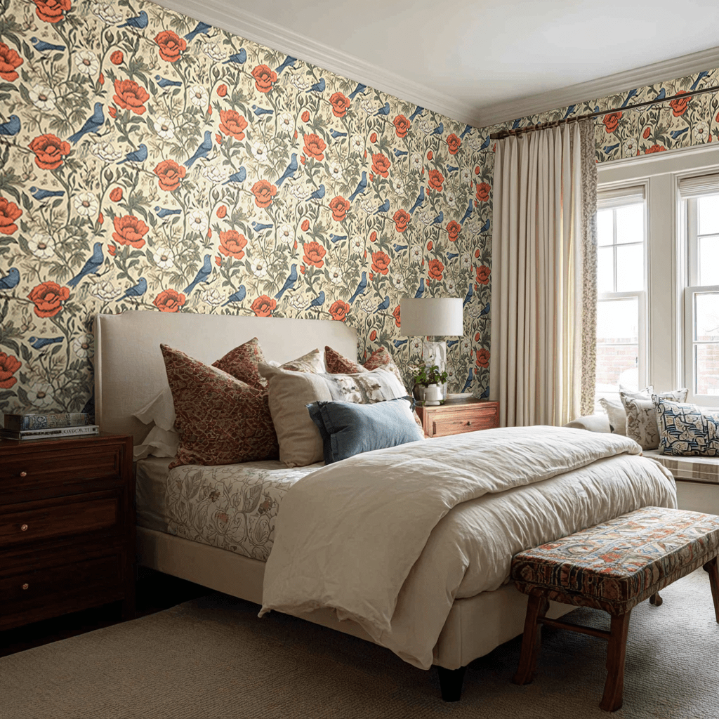 Brookley Vintage Wallpaper - Benton Lane Home - Painted Paper