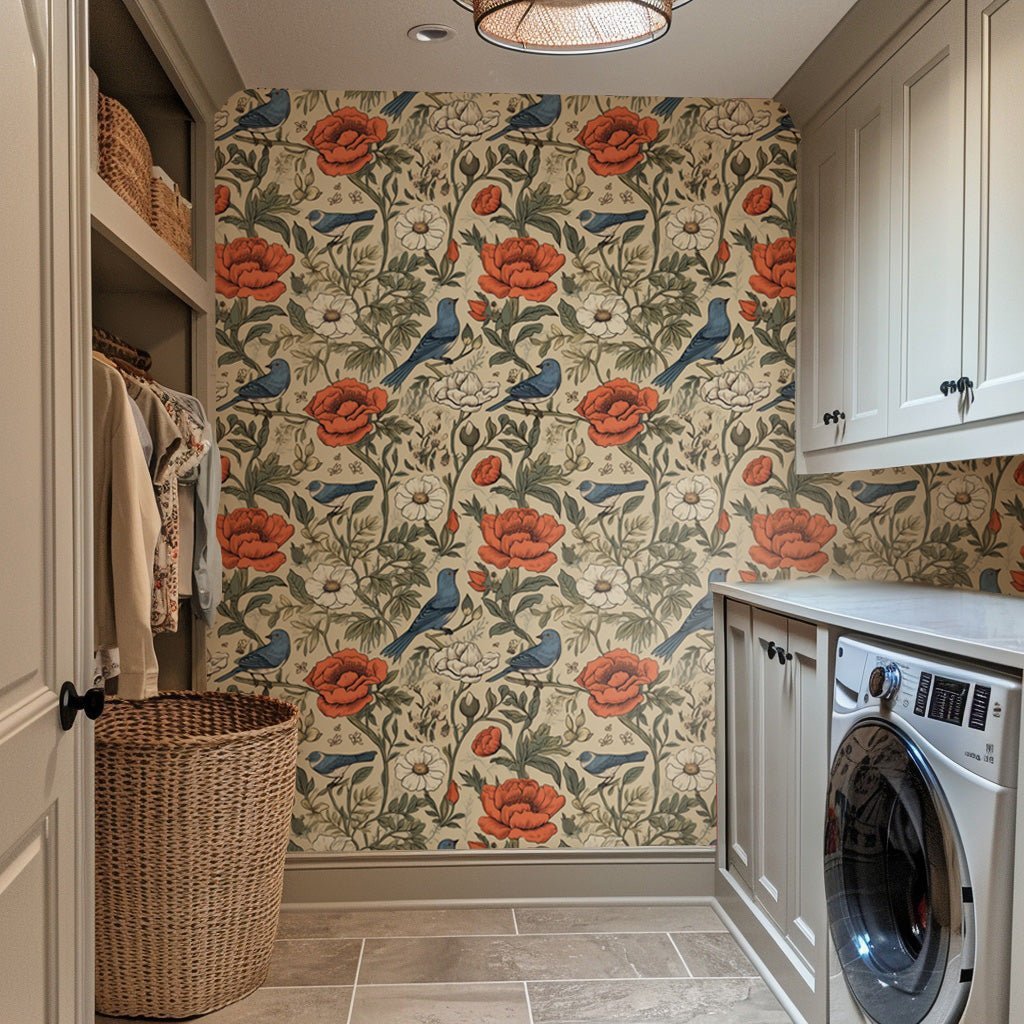 Brookley Vintage Wallpaper - Benton Lane Home - Painted Paper