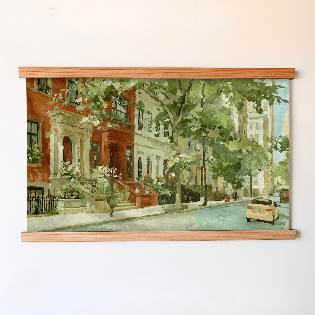Brownstone Morning - Tapestry - Benton Lane Home - Lemon Park