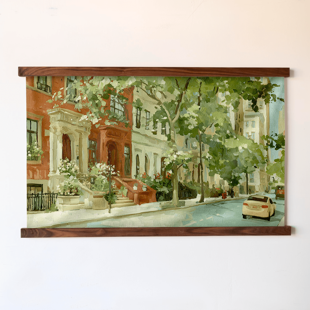 Brownstone Morning - Tapestry - Benton Lane Home - Lemon Park