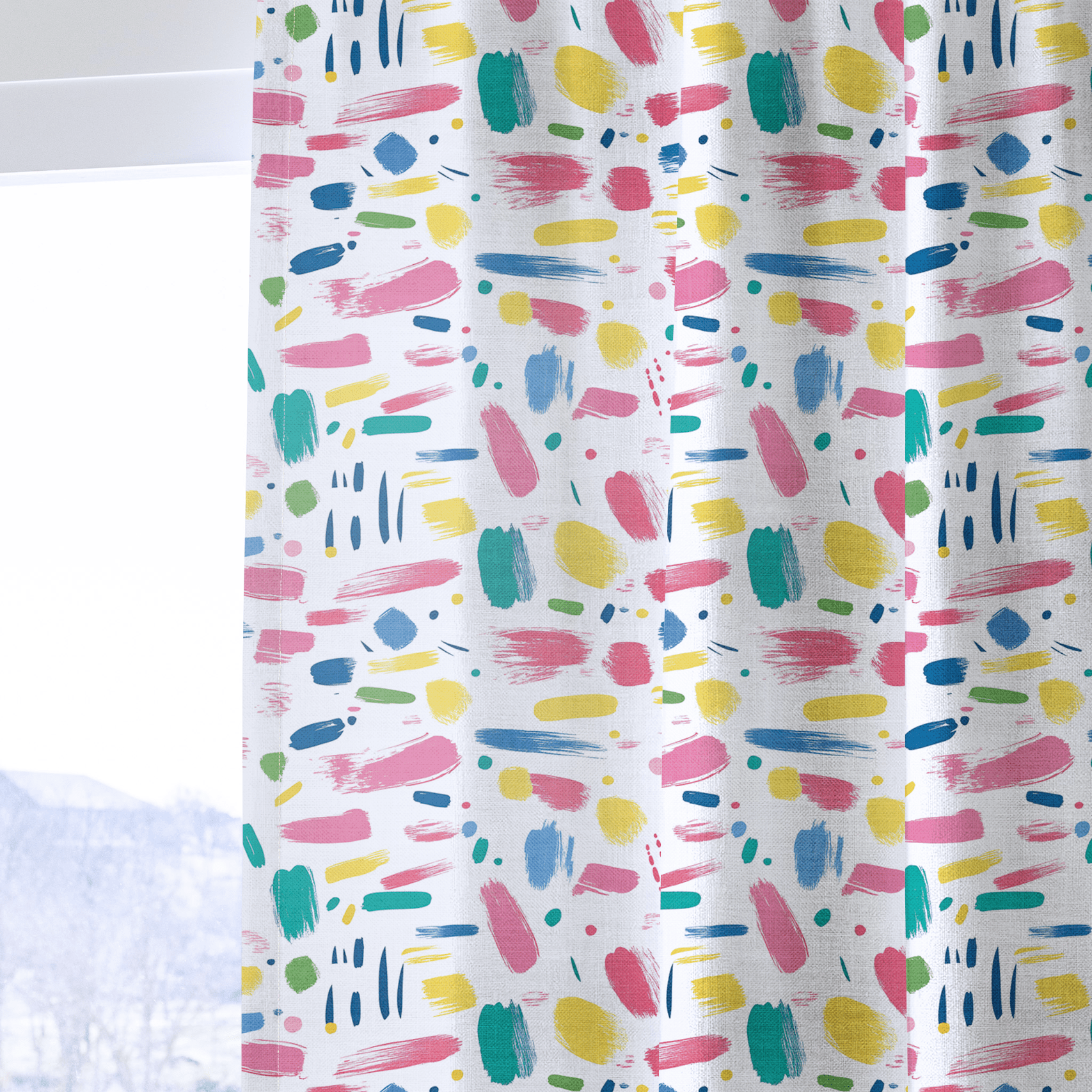 Brushstroke Bliss - Drapery - Benton Lane Home - Lemon Park