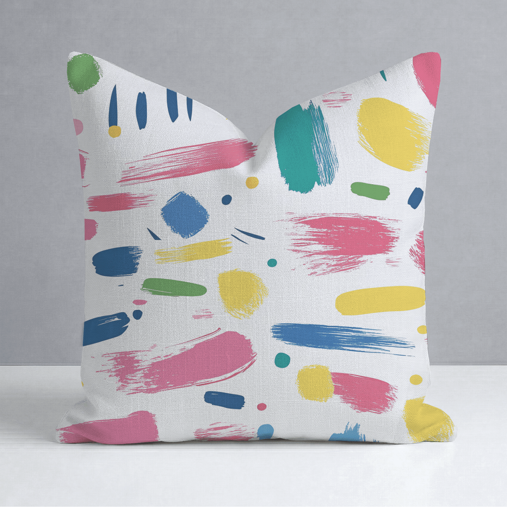 Brushstroke Bliss Throw Pillow - Benton Lane Home - Lemon Park