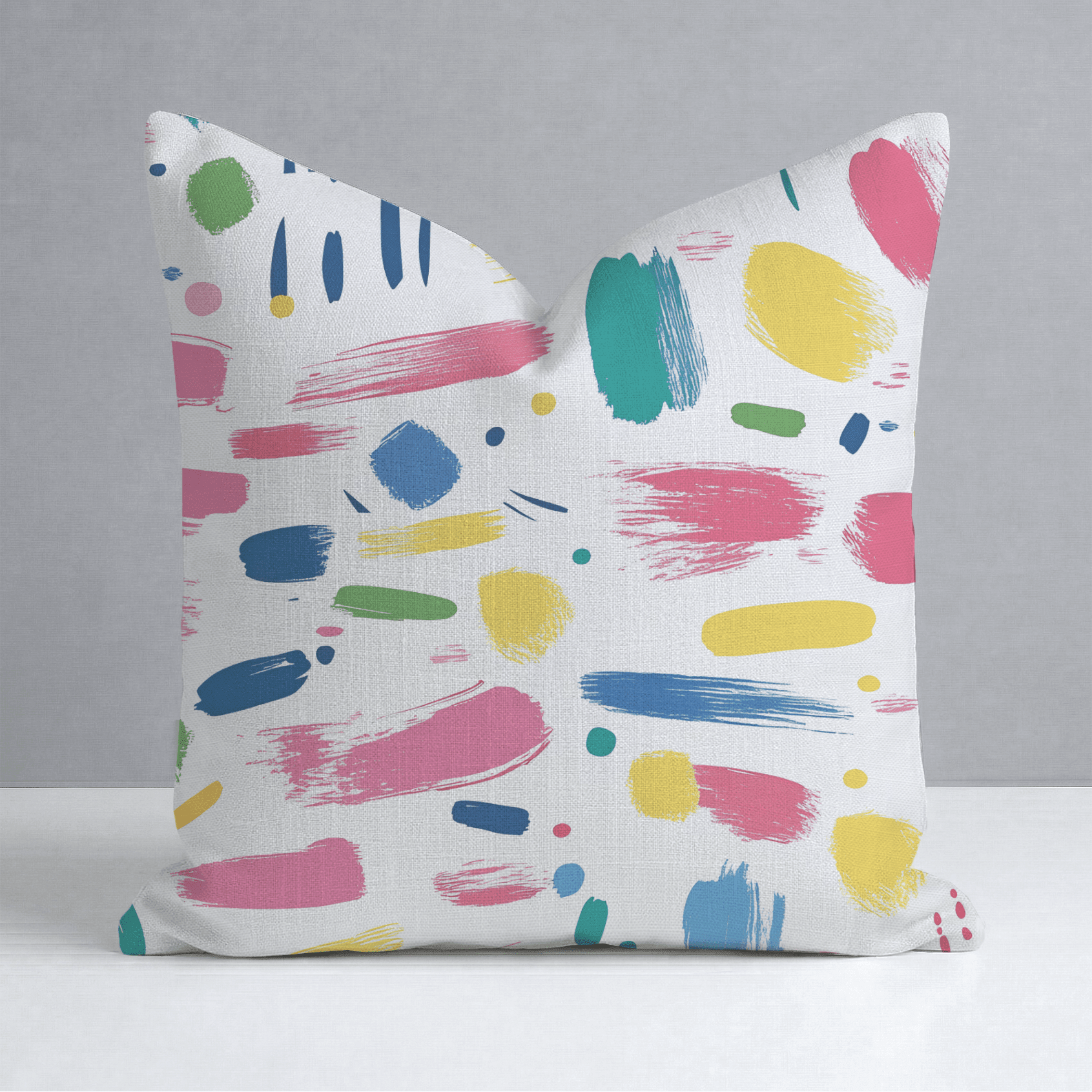 Brushstroke Bliss Throw Pillow - Benton Lane Home - Lemon Park