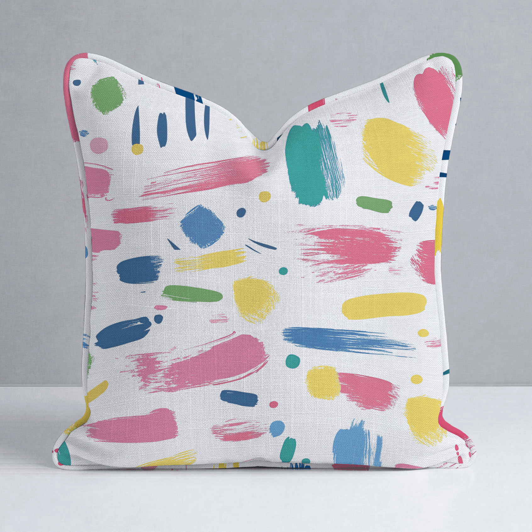 Brushstroke Bliss Throw Pillow - Benton Lane Home - Lemon Park