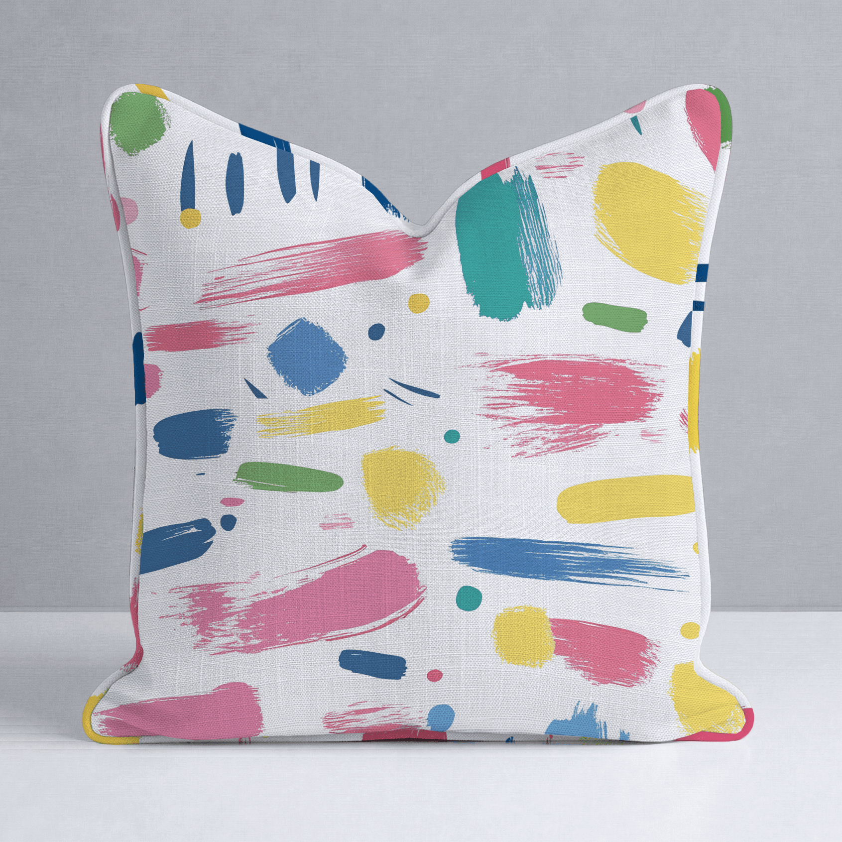 Brushstroke Bliss Throw Pillow - Benton Lane Home - Lemon Park