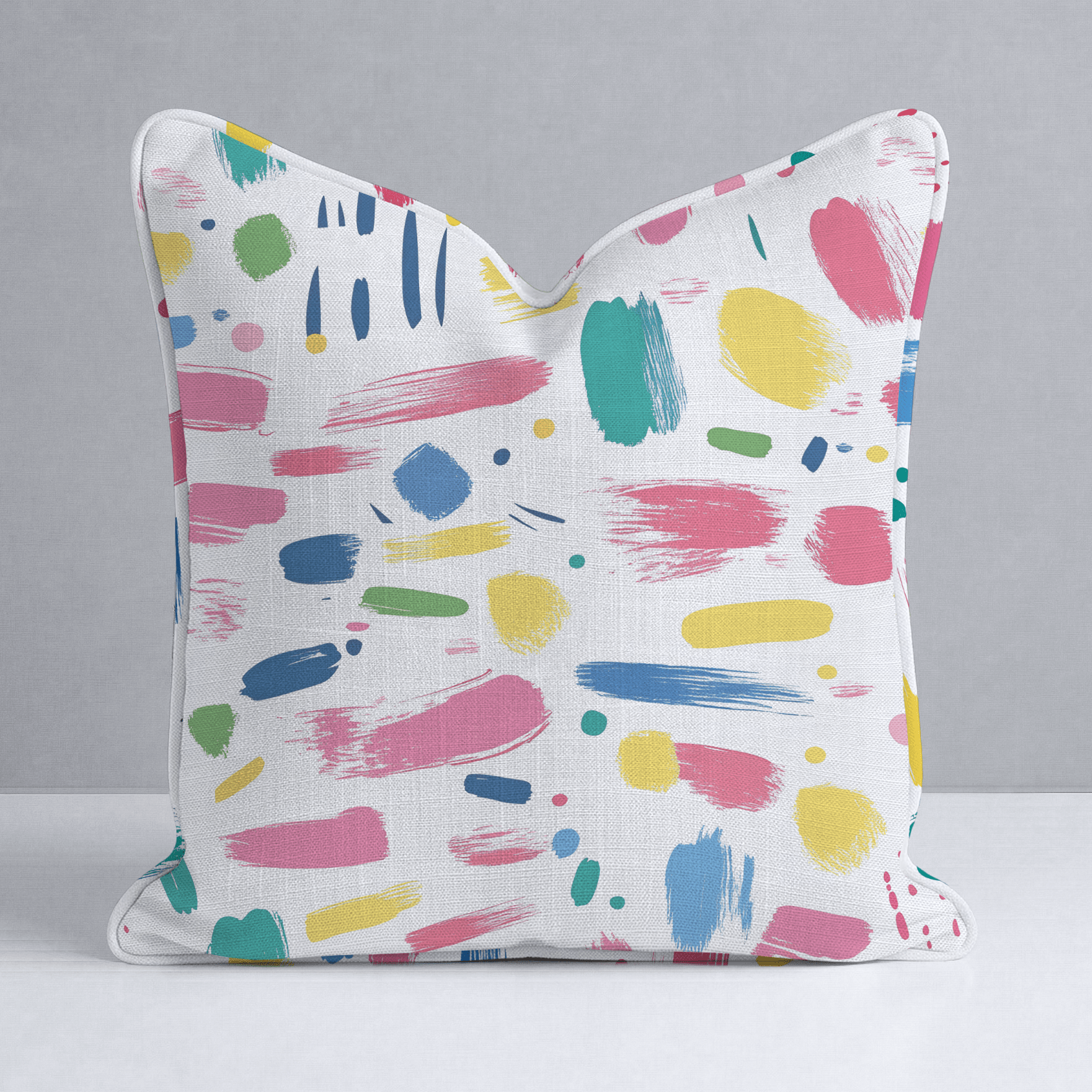 Brushstroke Bliss Throw Pillow - Benton Lane Home - Lemon Park
