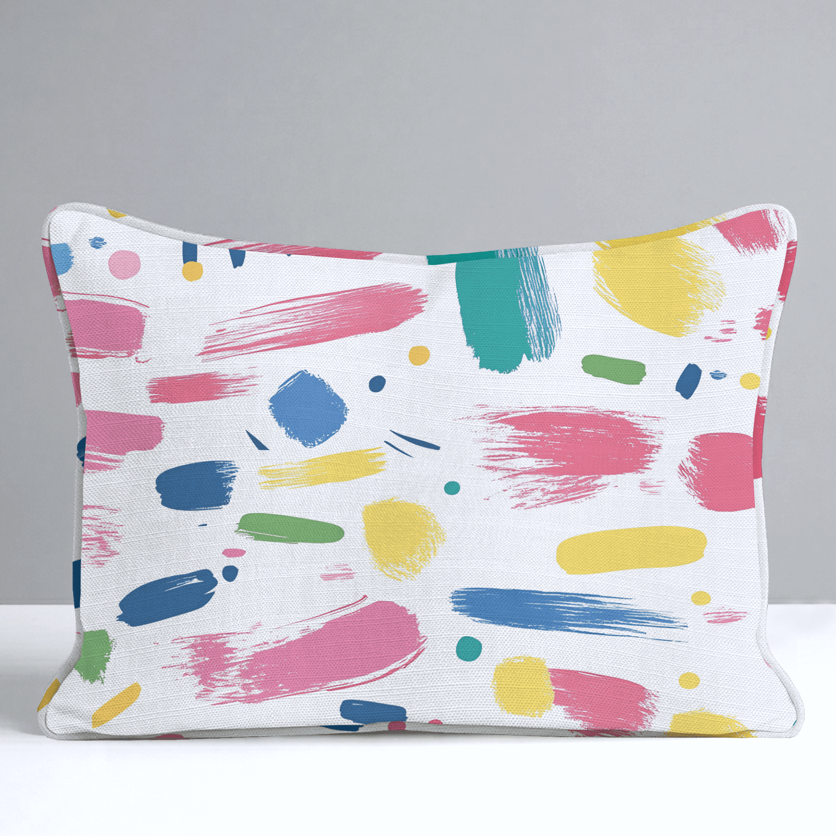 Brushstroke Bliss Throw Pillow - Benton Lane Home - Lemon Park