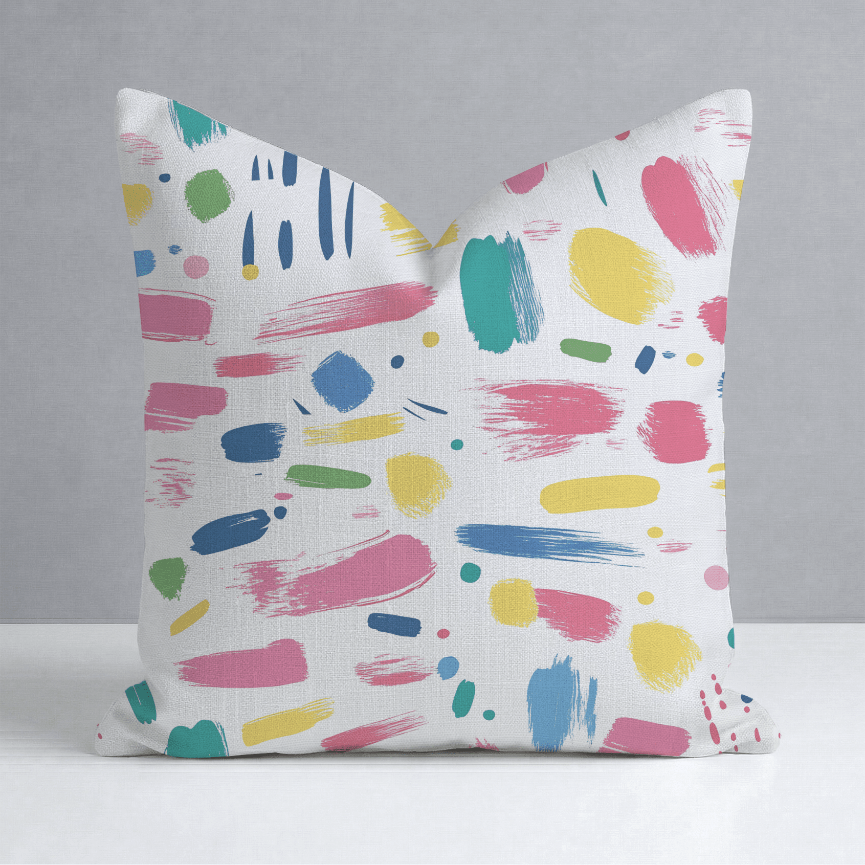 Brushstroke Bliss Throw Pillow - Benton Lane Home - Lemon Park