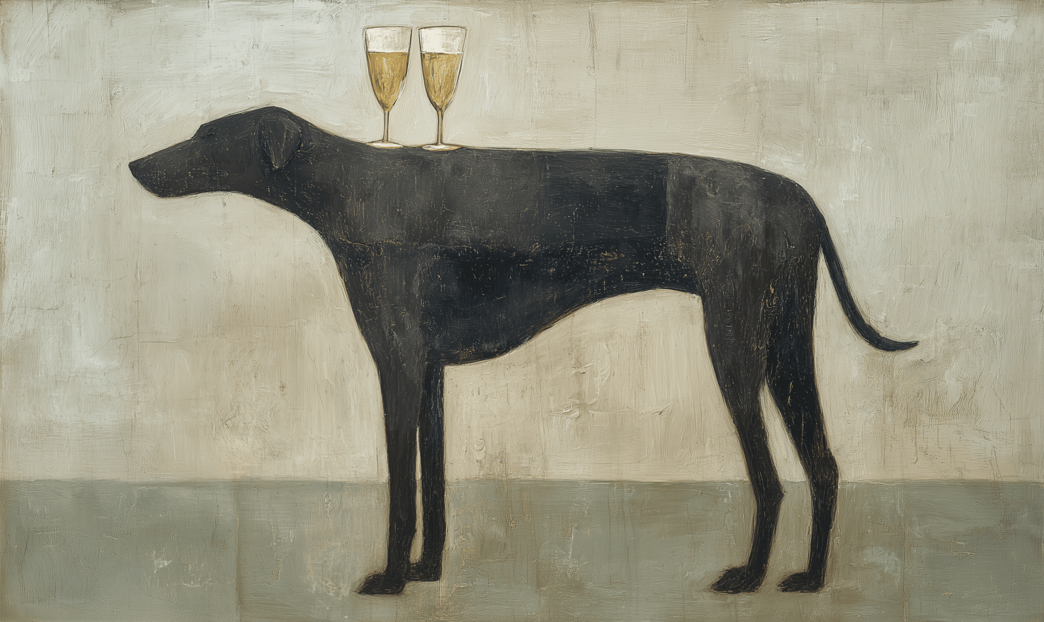 Bubbles on the Black Lab - Tapestry - Benton Lane Home - Painted Paper