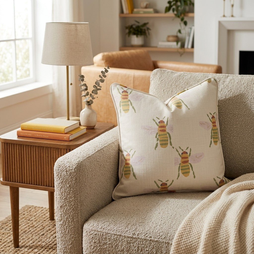Bumble Bees Throw Pillow - Benton Lane Home - Hillcroft Home