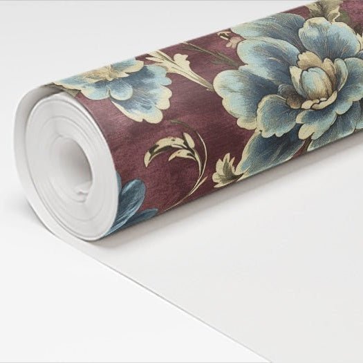 Burgundy Bouquet - Benton Lane Home - Painted Paper